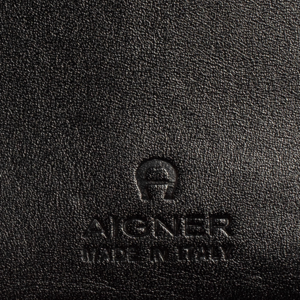 Aigner Black Leather Card Holder