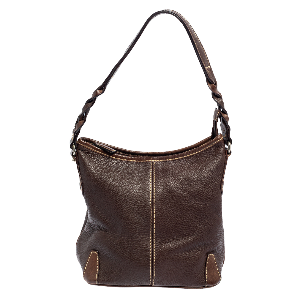 Aigner Brown Leather Small Hobo