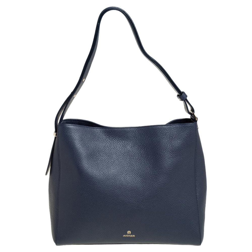 Aigner Blue Leather Hobo