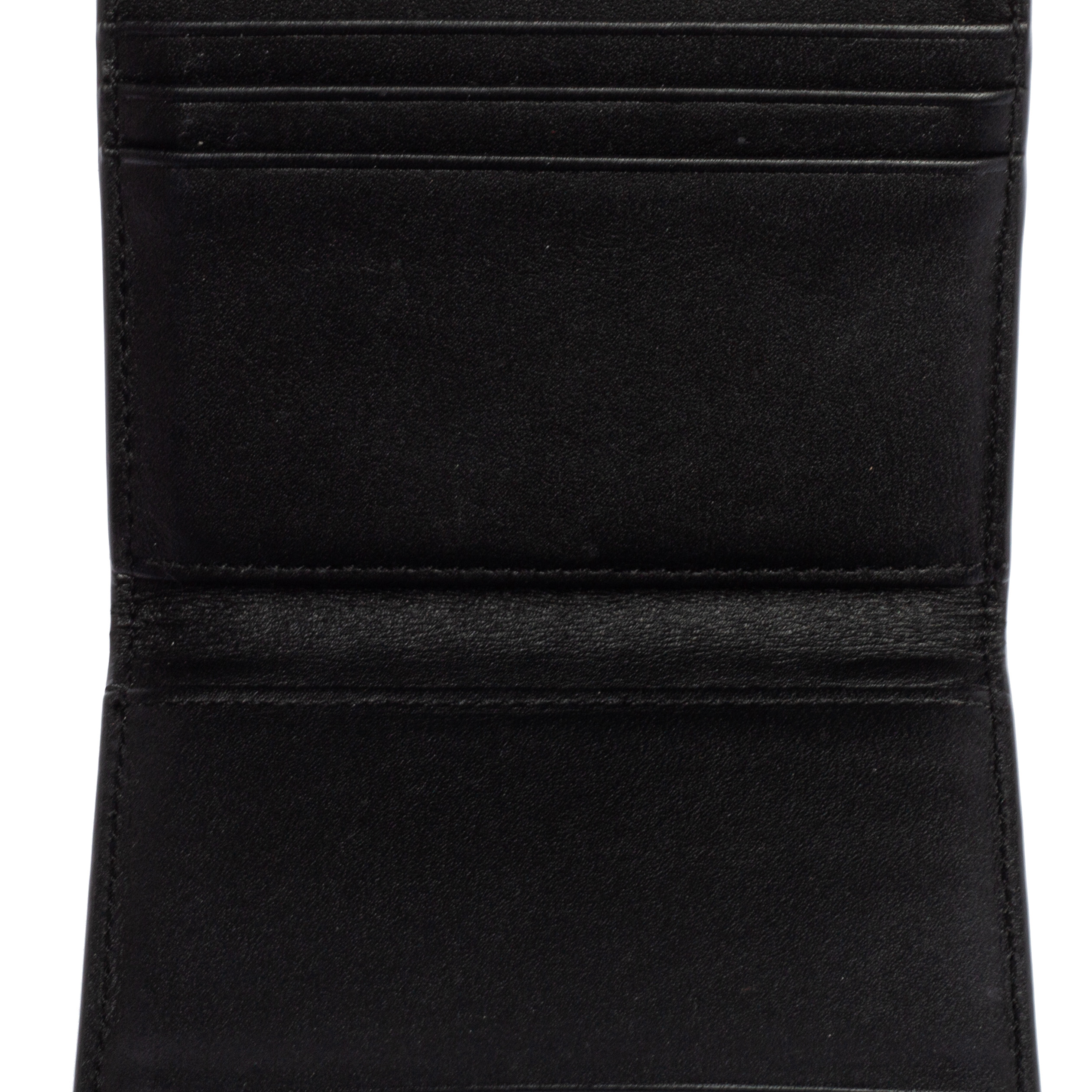 Aigner White/Black Signature Coated Canvas Compact Wallet