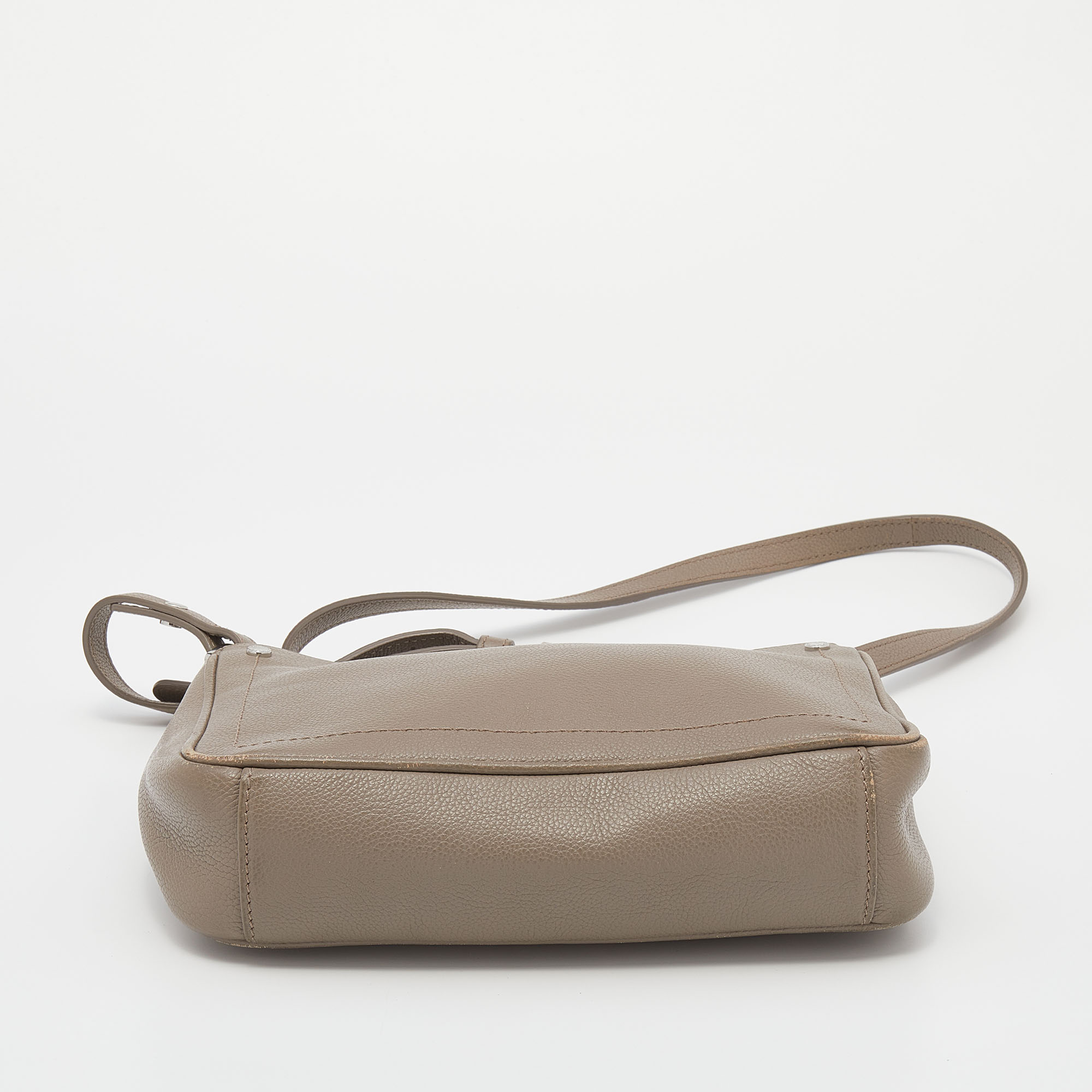 Aigner Taupe Leather Crossbody Bag