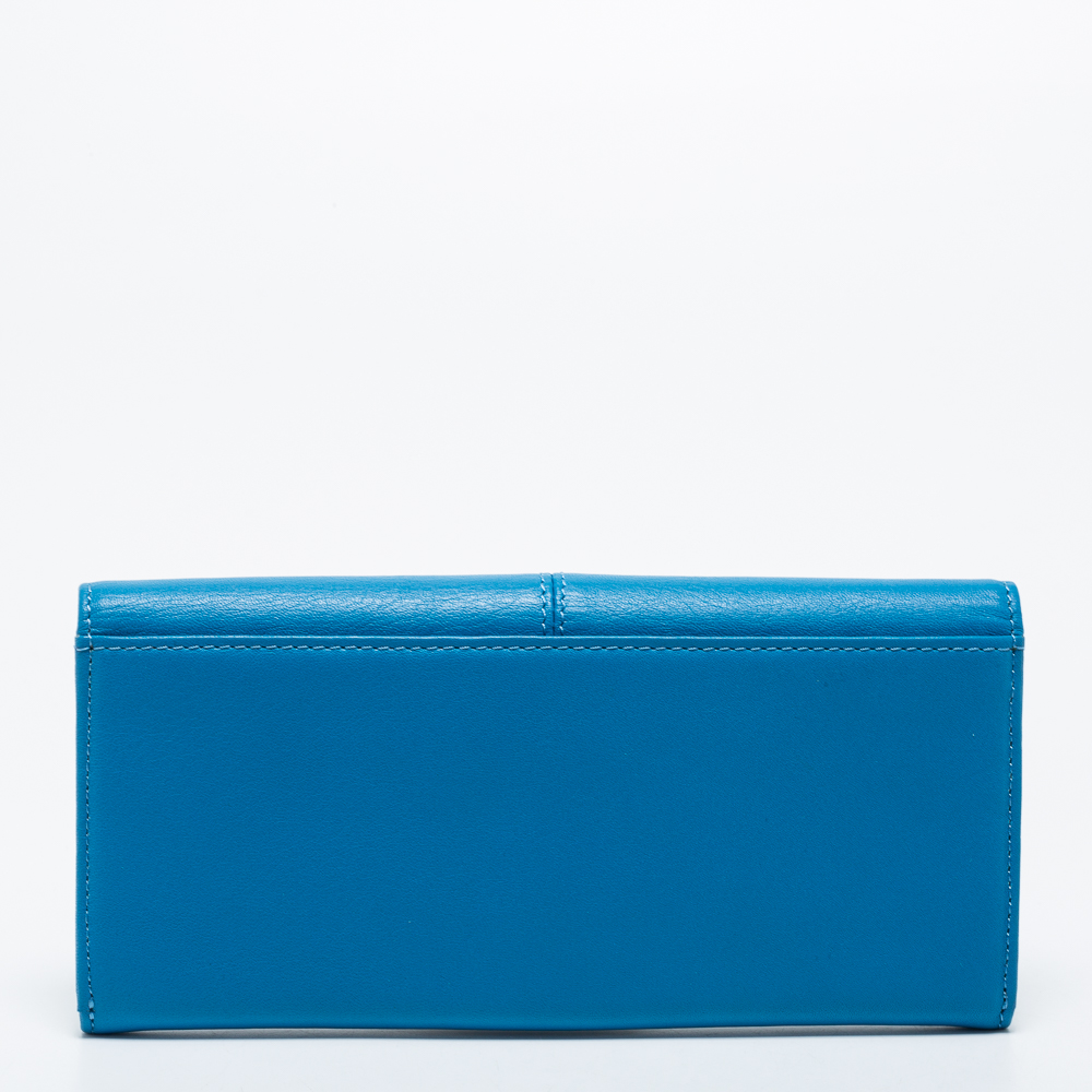 Aigner Blue Leather Bow Wallet