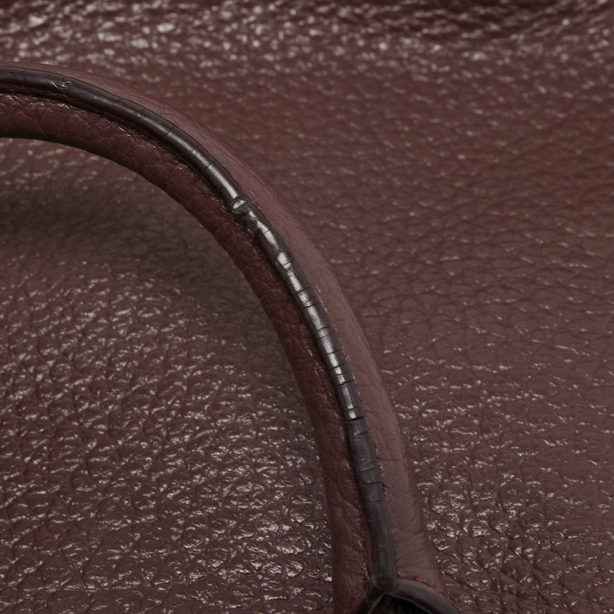 Aigner Dark Brown Leather Embellished Satchel