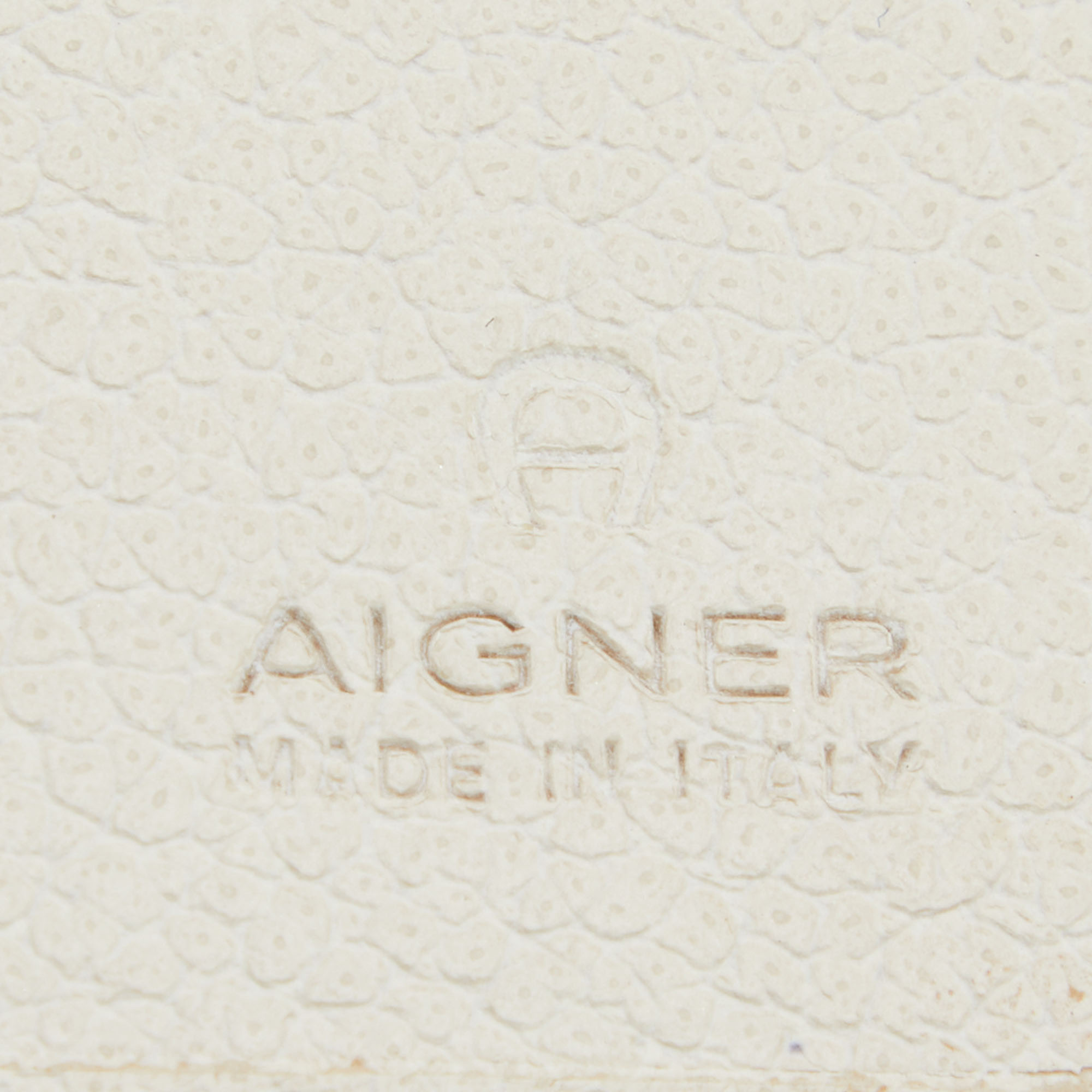 Aigner Off White/Brown Leather And Signature Canvas Continental Wallet