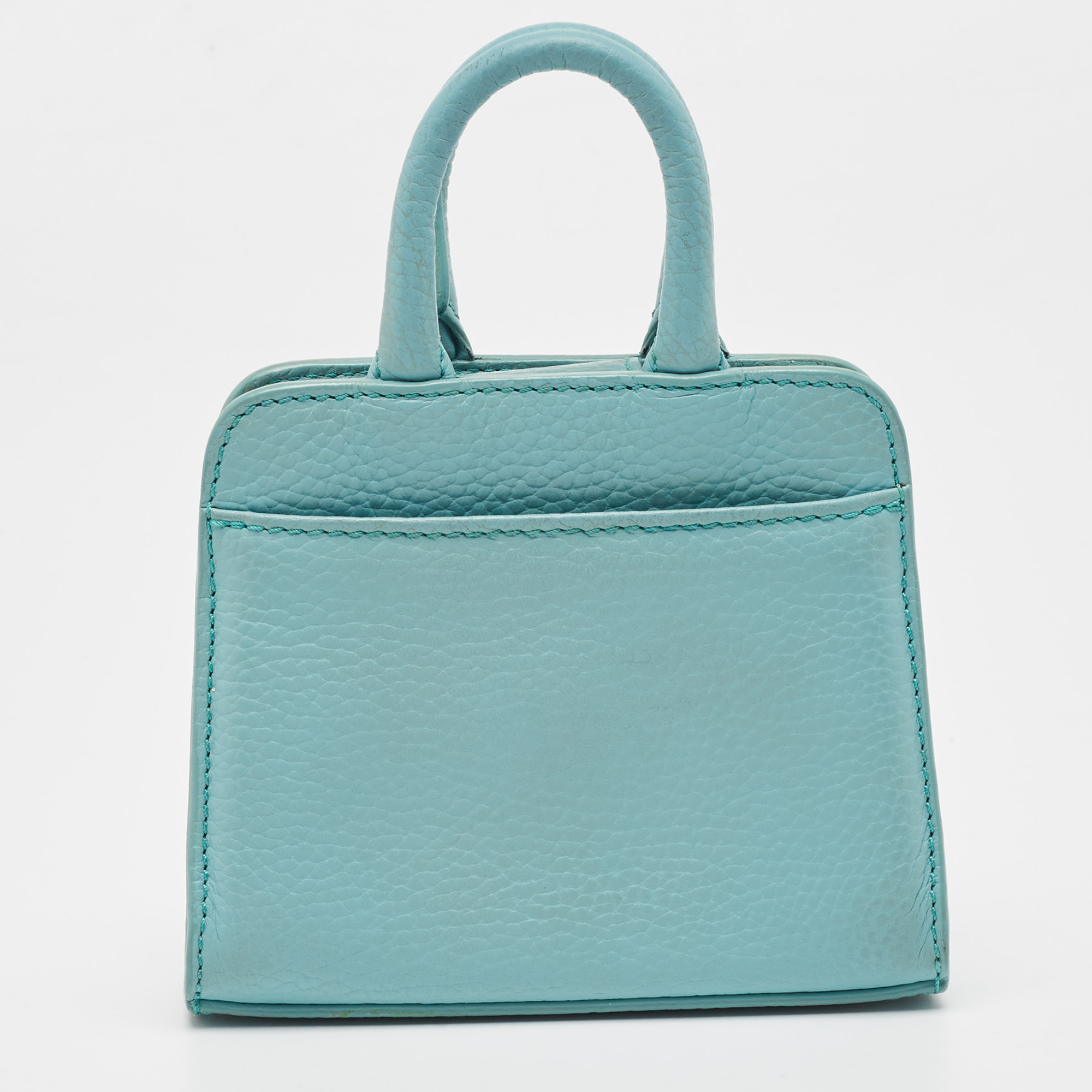 Aigner Turquoise Leather Micro Cybill Crossbody Bag