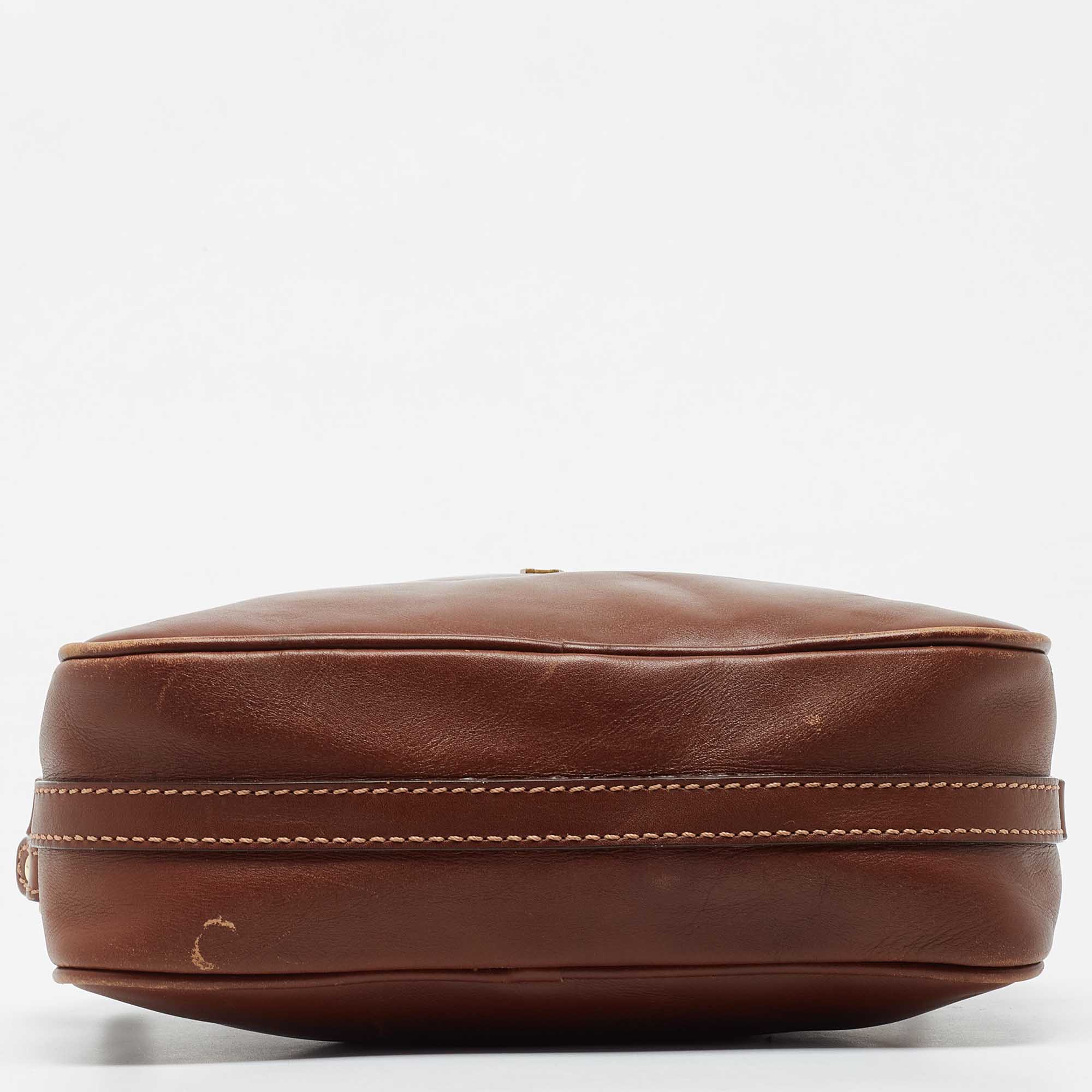 Aigner Brown Leather Crossbody Bag