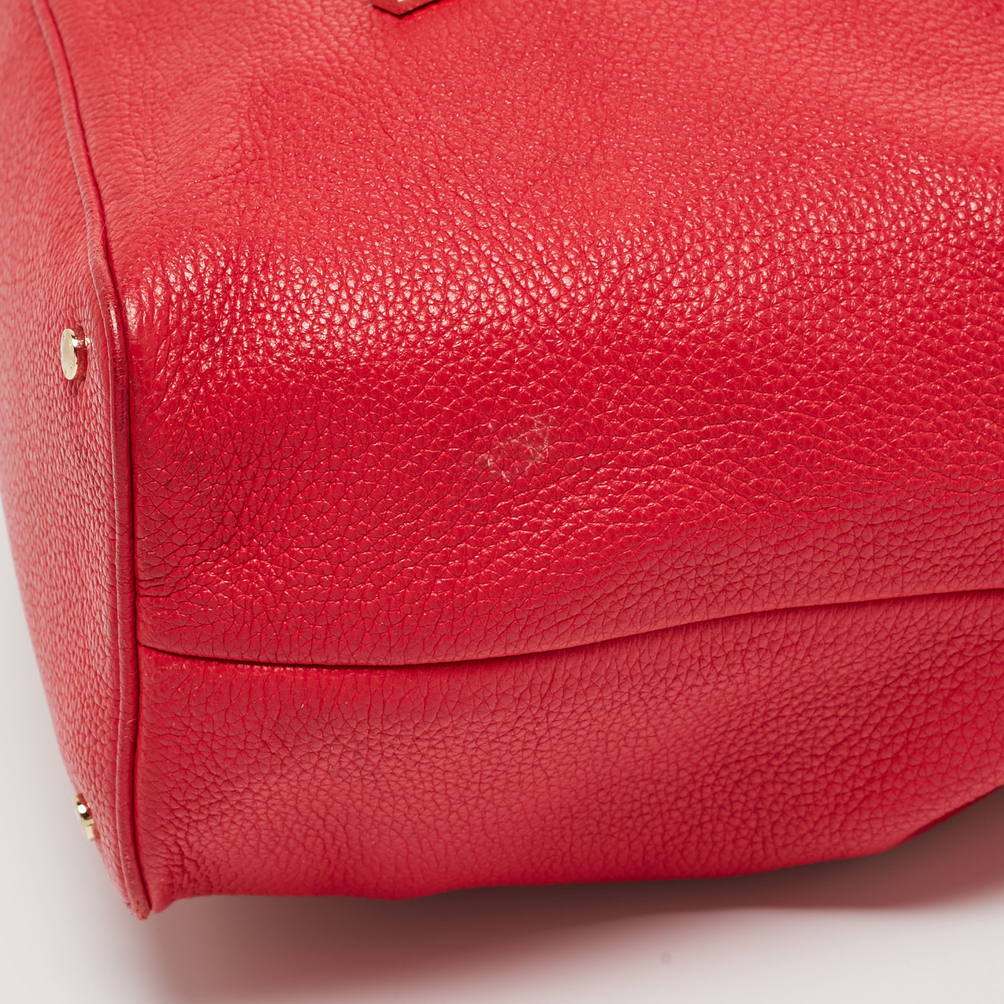 Aigner Red Leather Drawstring Tote