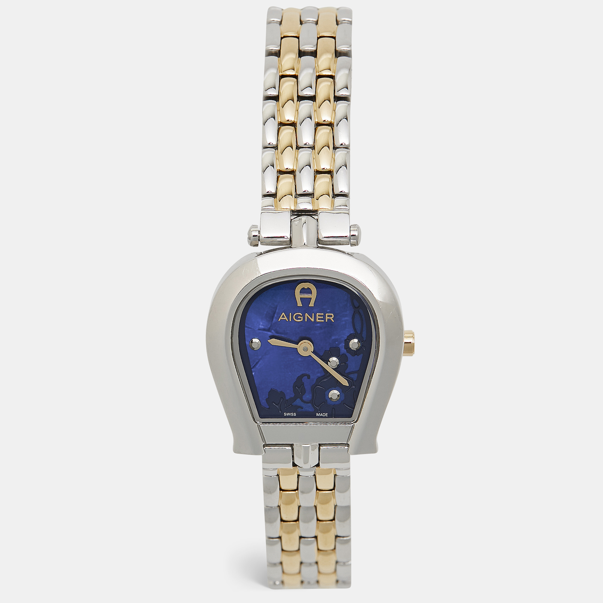 Aigner Blue Mother of Pearl Two Tone Stainless Steel Perugina LG21513 Women's Wristwatch
Aigner Blue Mother of Pearl Two Tone Stainless Steel Perugina LG21513 Women's Wristwatch