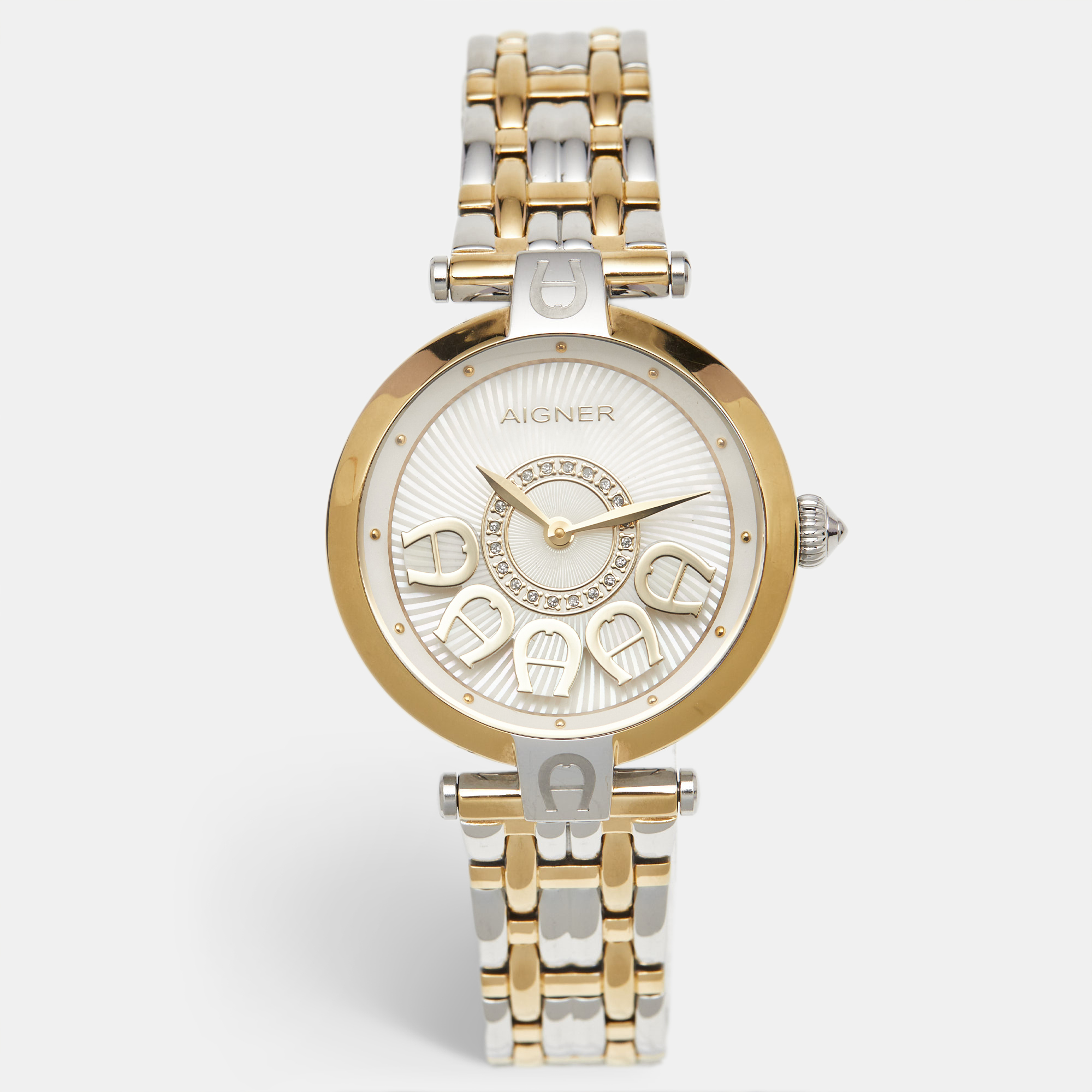 Aigner Mother Of Pearl Two-Tone Stainless Steel Florence A129200 Women's Wristwatch, Silver
Aigner Mother Of Pearl Two-Tone Stainless Steel Florence A129200 Women's Wristwatch, Silver