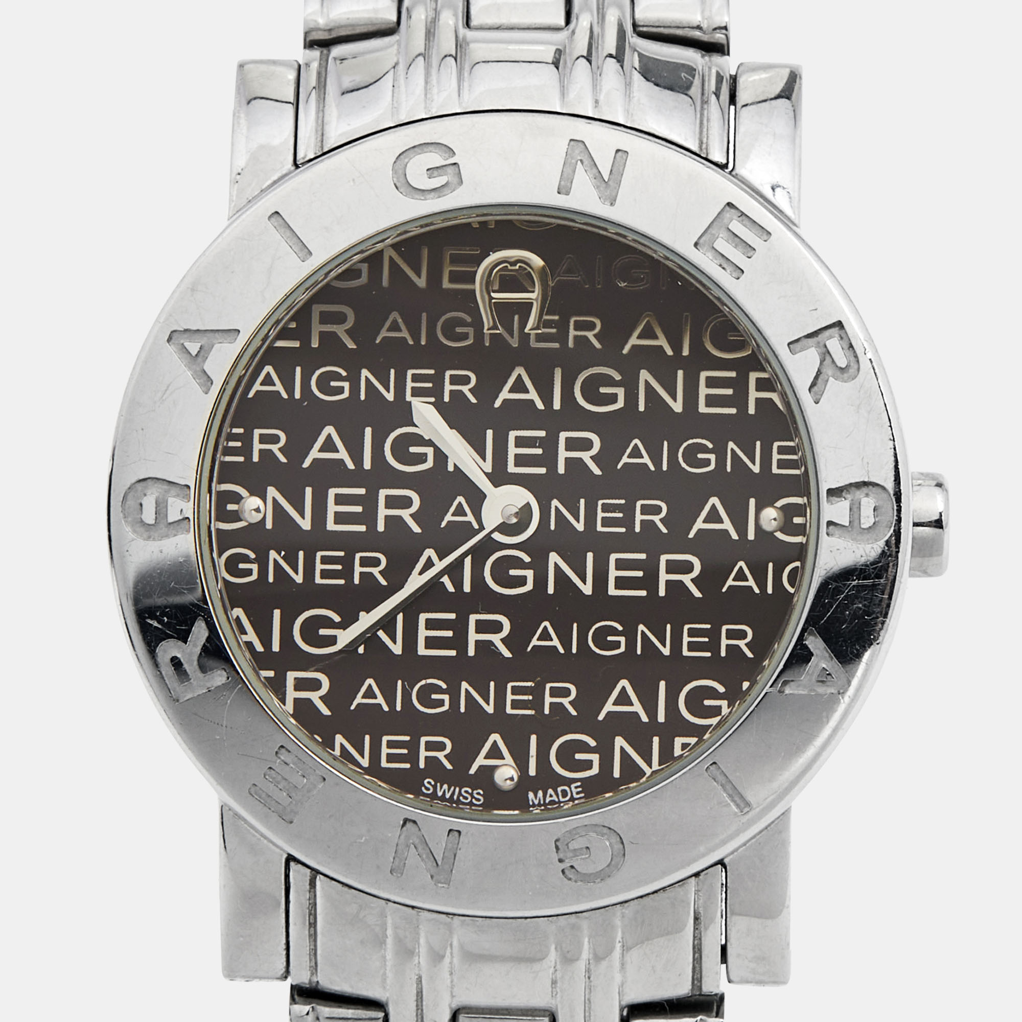 Aigner Grey Stainless Steel Cortina A26200 Women's Wristwatch 29 Mm