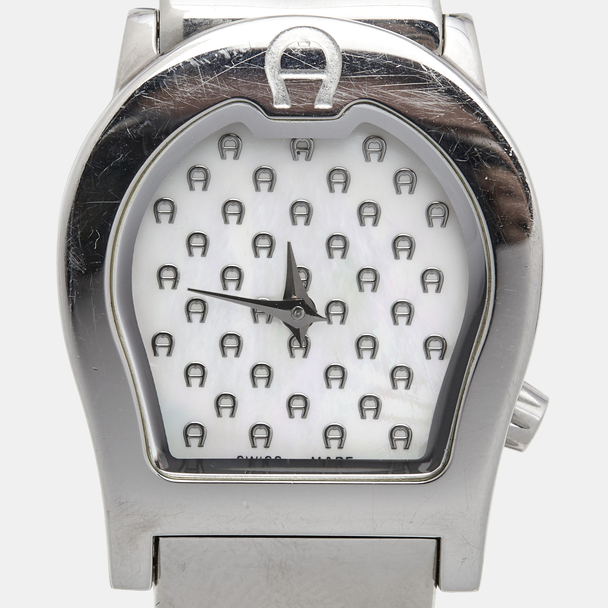 Aigner Mother Of Pearl Stainless Steel Ravenna A02200 Women's Wristwatch 24 Mm