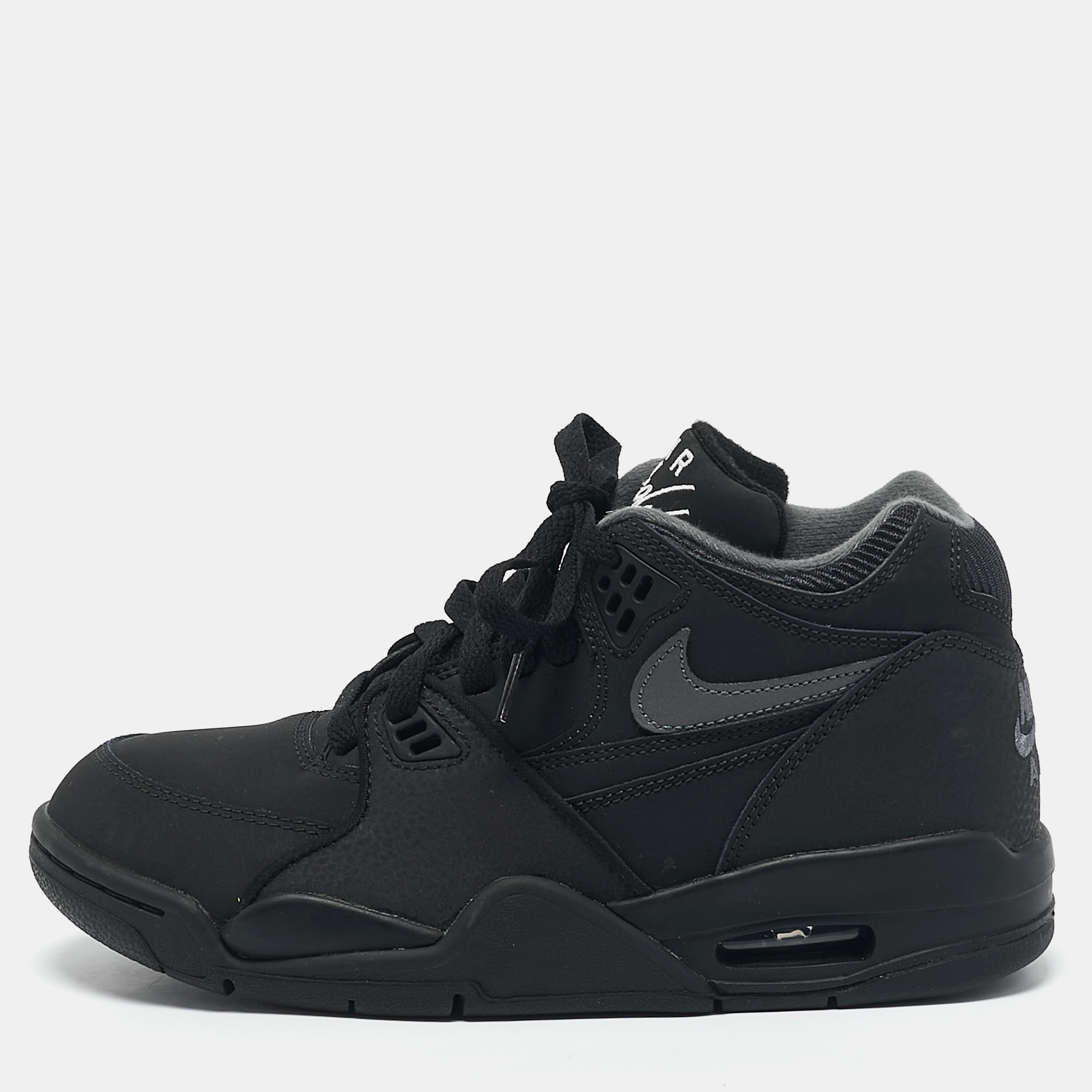Air Jordans Black Nubuck Leather Air Flight High Top Sneakers Size 37.5
Air Jordans Black Nubuck Leather Air Flight High Top Sneakers Size 37.5