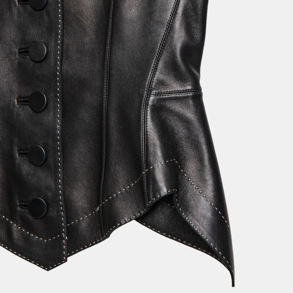 Alaia Leather Shaped Vest M (FR 38)