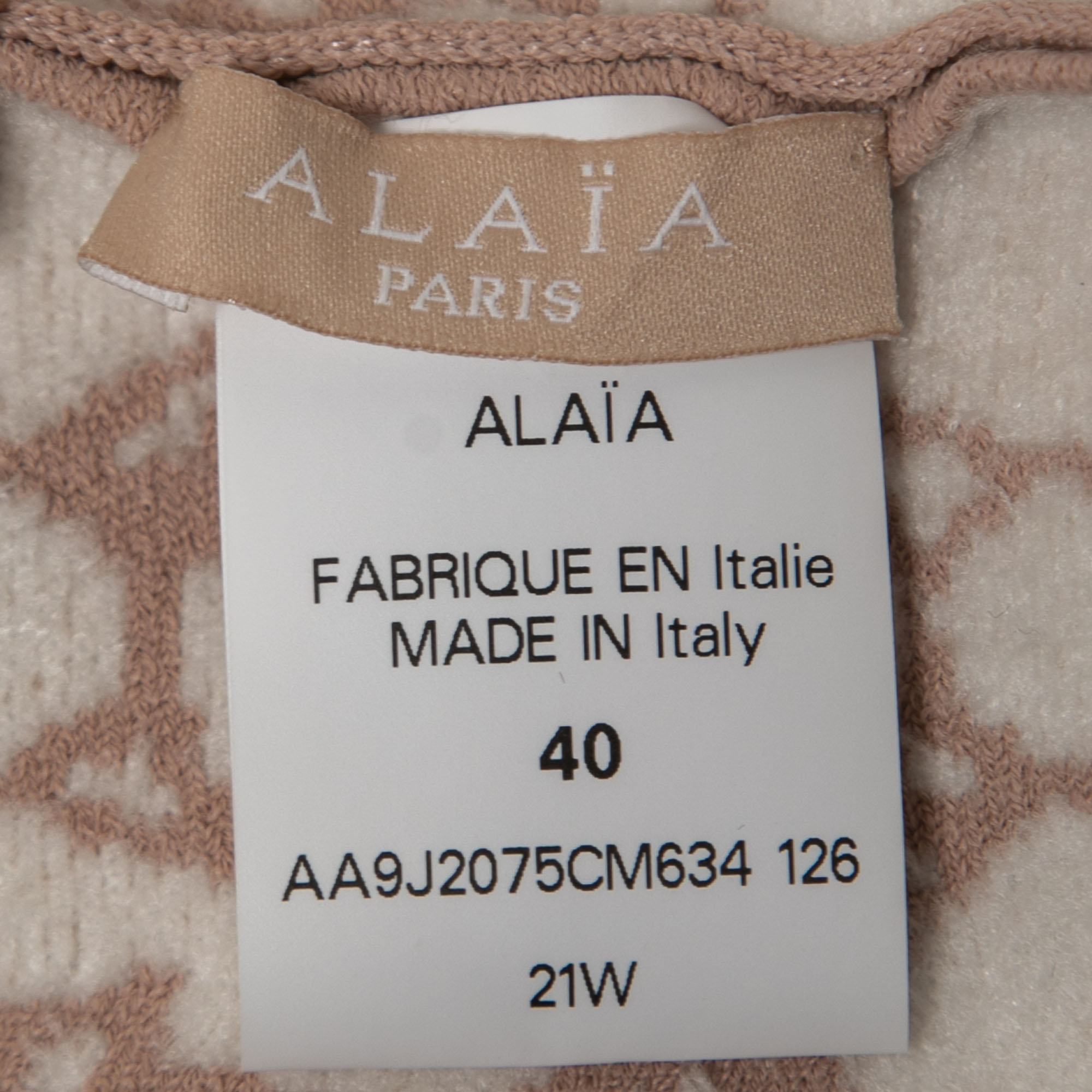 Alaia Pink Jacquard Knit Flare Skirt M