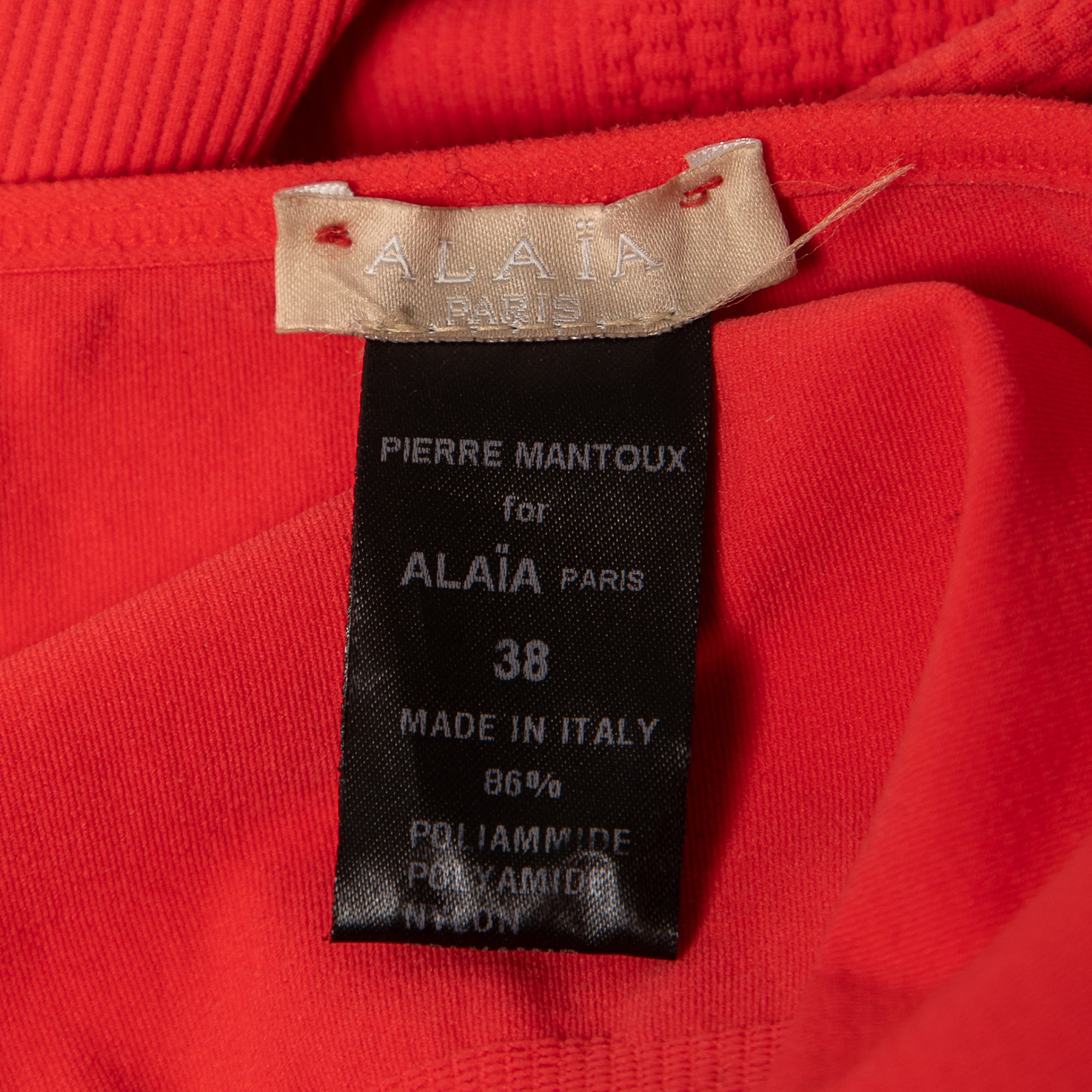 Alaia Coral Red Knit Camisole M