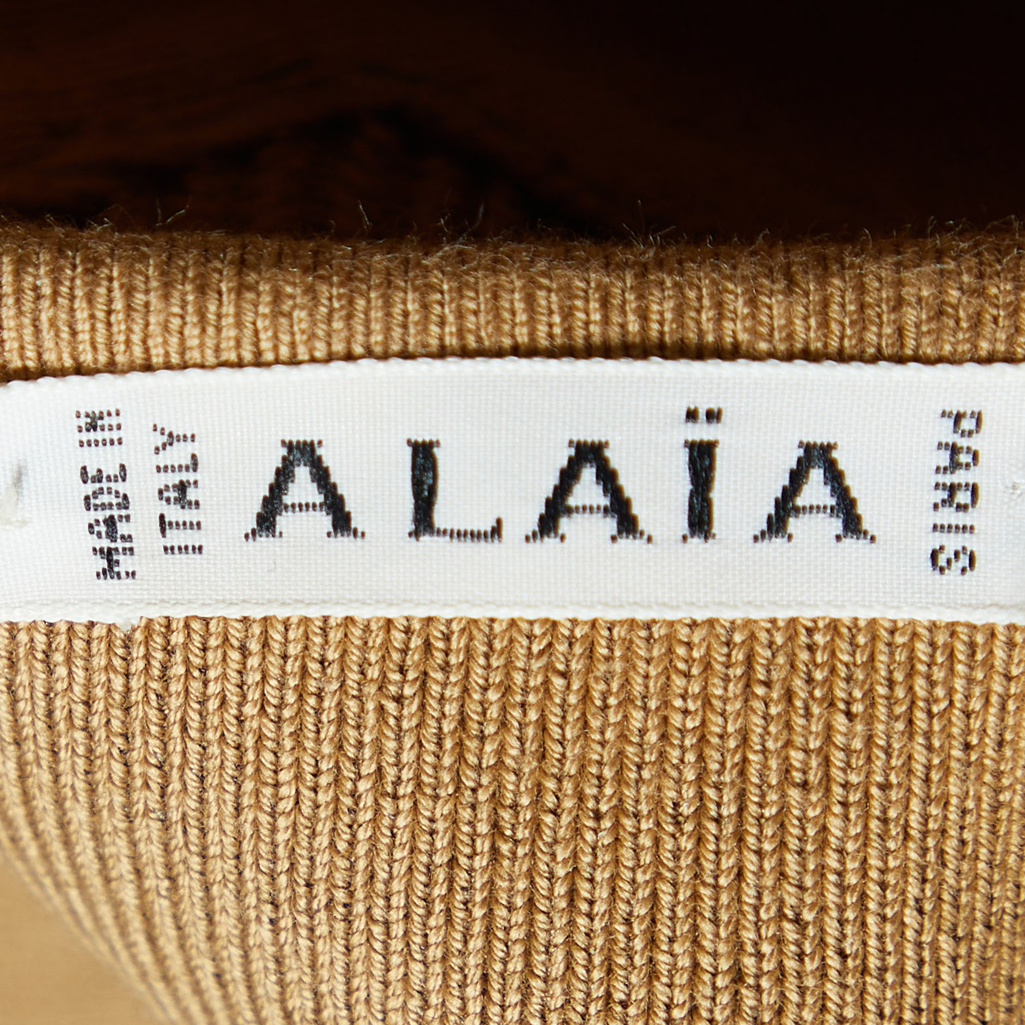Alaia Brown Cotton Knit Capri Pants M