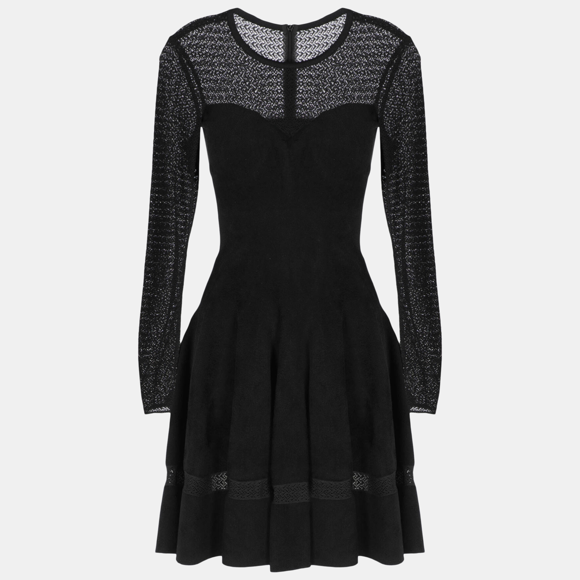 Alaïa Women's Synthetic Fibers Midi Dress - Black - M