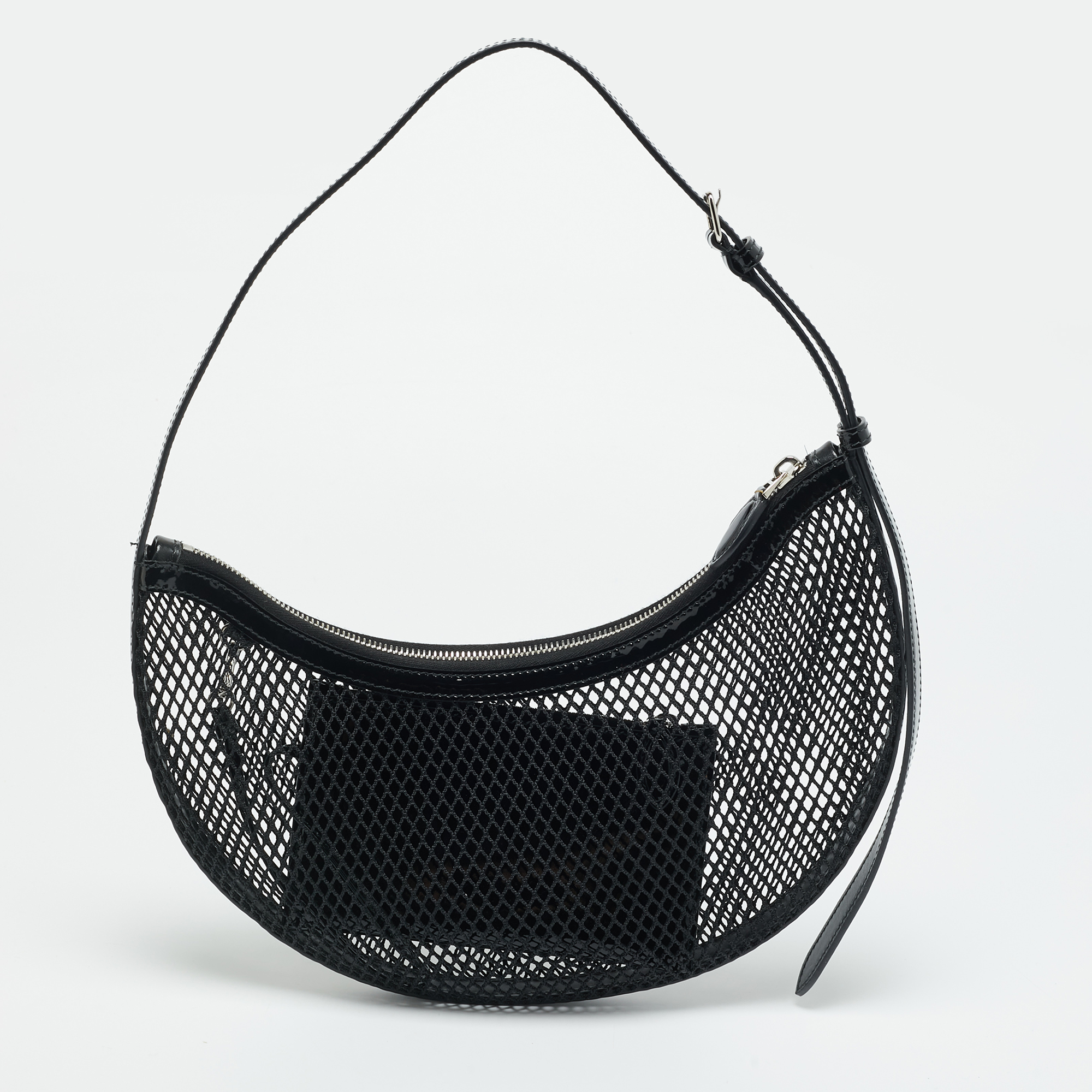 Alaia Demi Lune Black Mesh Nylon Shoulder Bag
Alaia Demi Lune Black Mesh Nylon Shoulder Bag