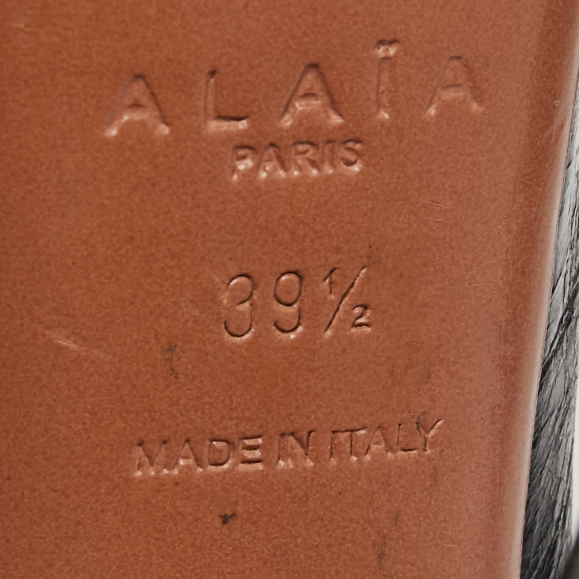 Alaia Black Leather Platform Pumps Size 39.5