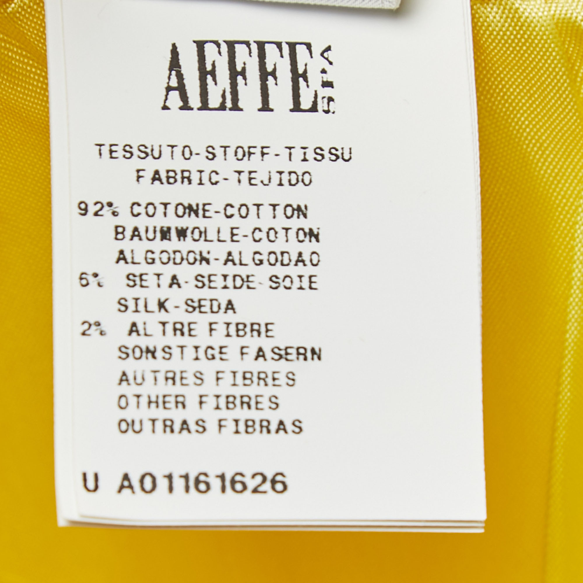 Alberta Ferretti Yellow Patterned Cotton Lace Trimmed Mini Skirt S