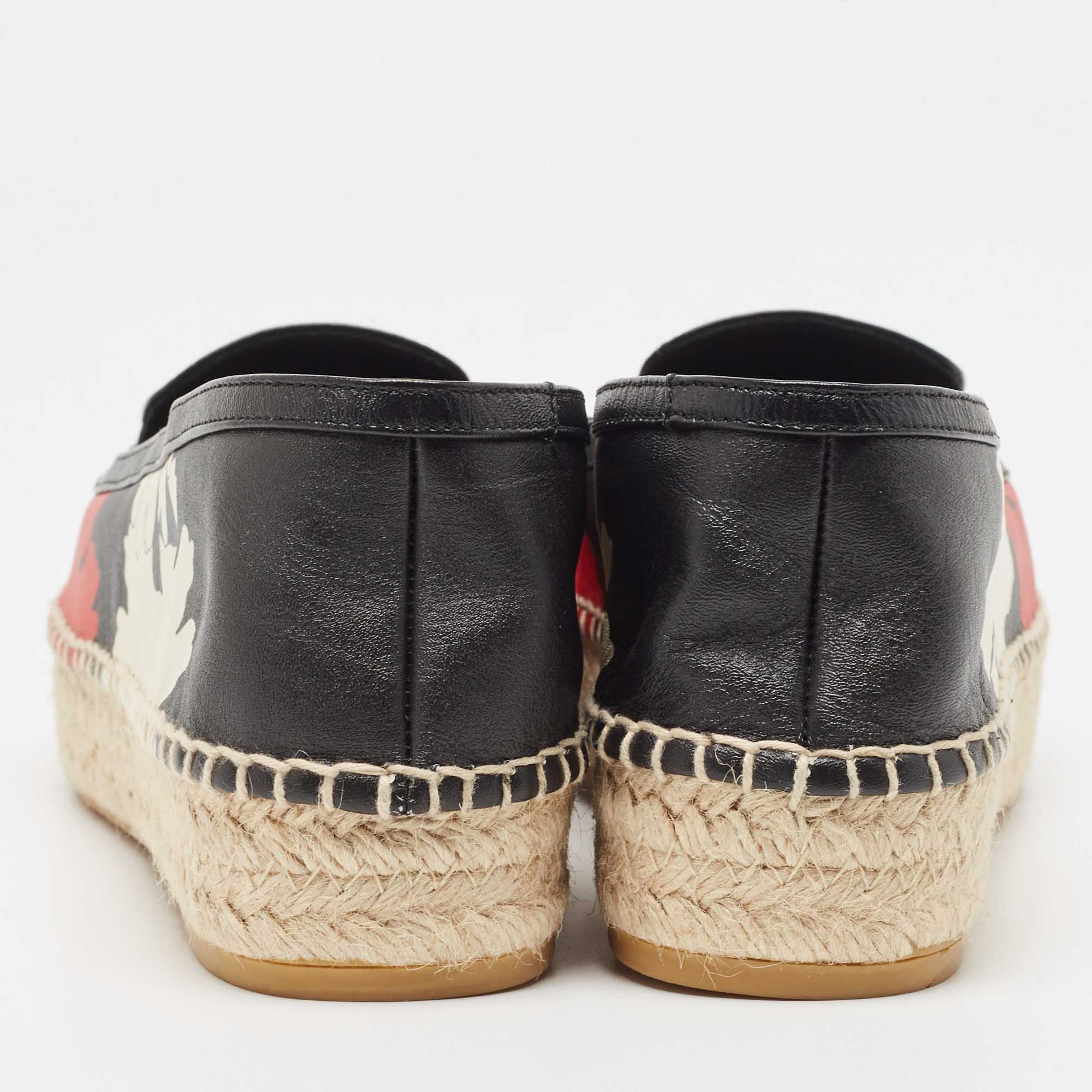 Alexander McQueen Tricolor Leather Espadrille Flats Size 40