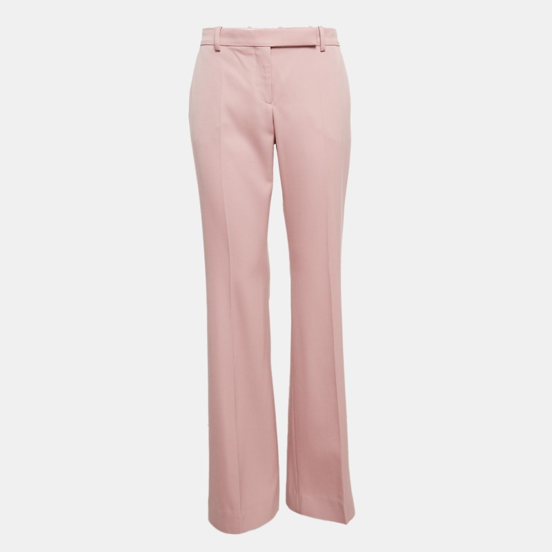 Alexander McQueen Pink Wool Formal Trousers M