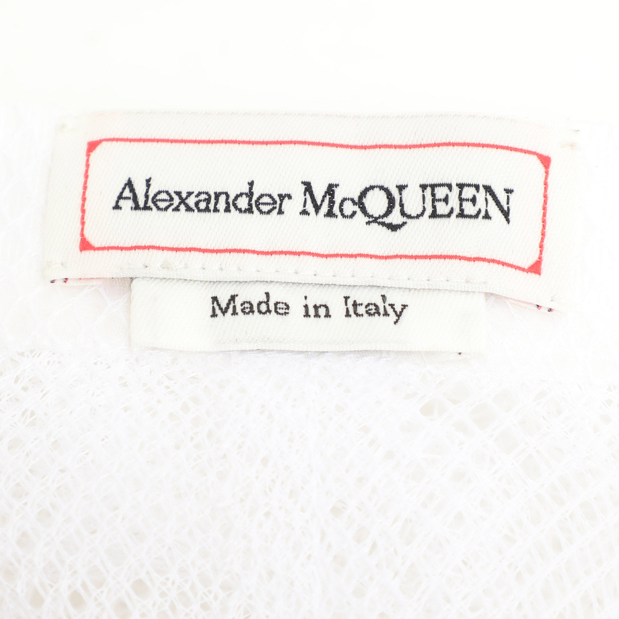 Alexander McQueen White Mesh Asymmetric Midi Skirt M