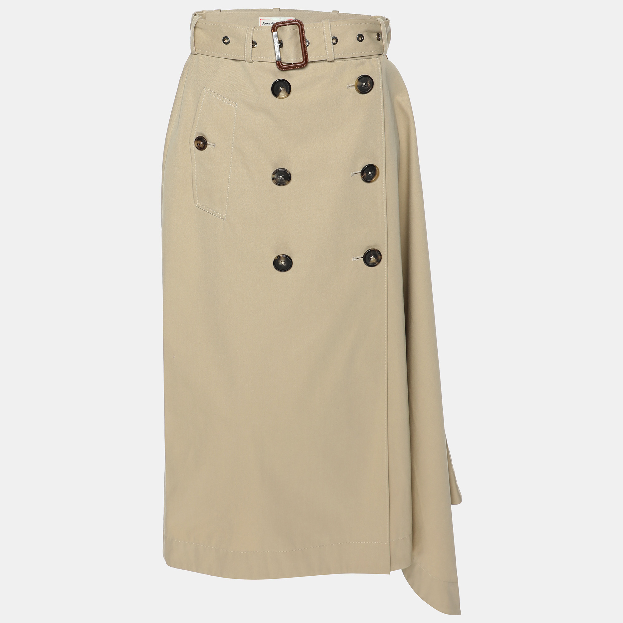 Alexander McQueen Beige Cotton Asymmetric Trench Belted Skirt M
Alexander McQueen Beige Cotton Asymmetric Trench Belted Skirt M