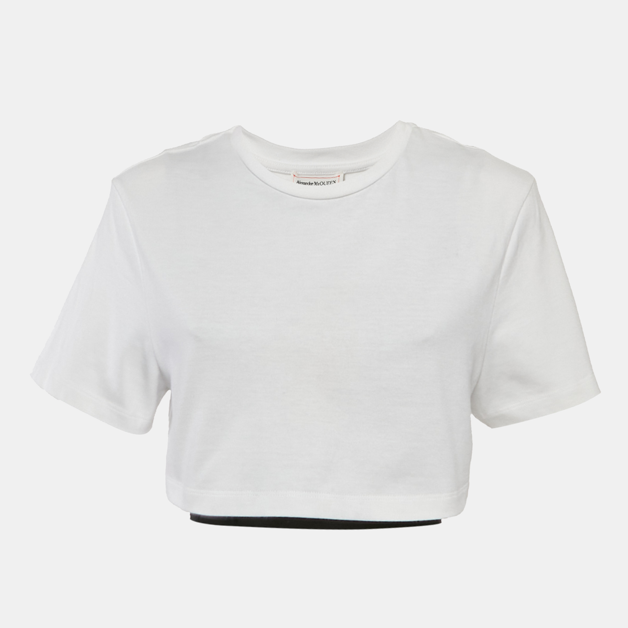Alexander McQueen White Cotton Bustier Crop Top S - Alexander McQueen - Modalova