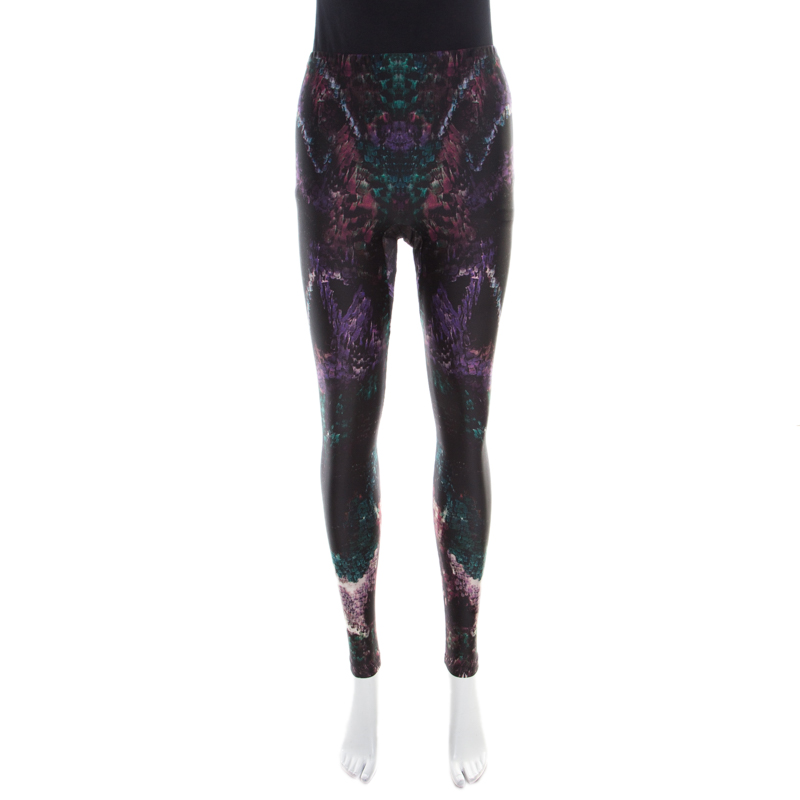Image of Alexander McQueen Multicolor Digital Print Leggings L