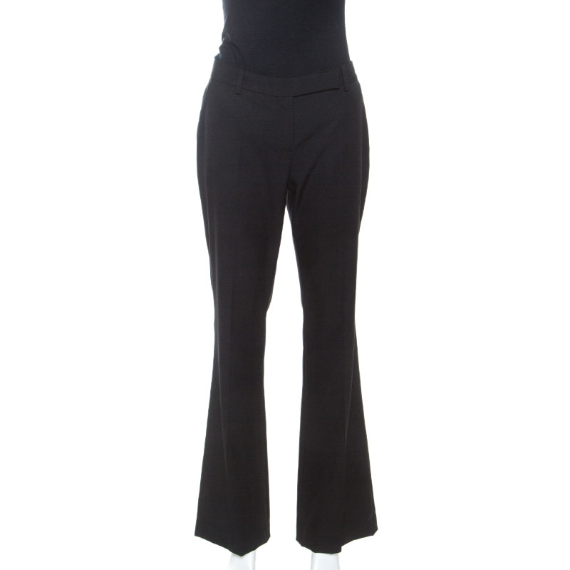 Image of Alexander McQueen Black Wool Flared Trousers M