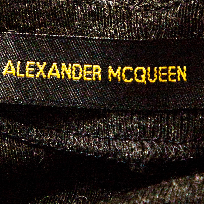 Alexander McQueen Vintage Grey Knit Halter Neck Top S