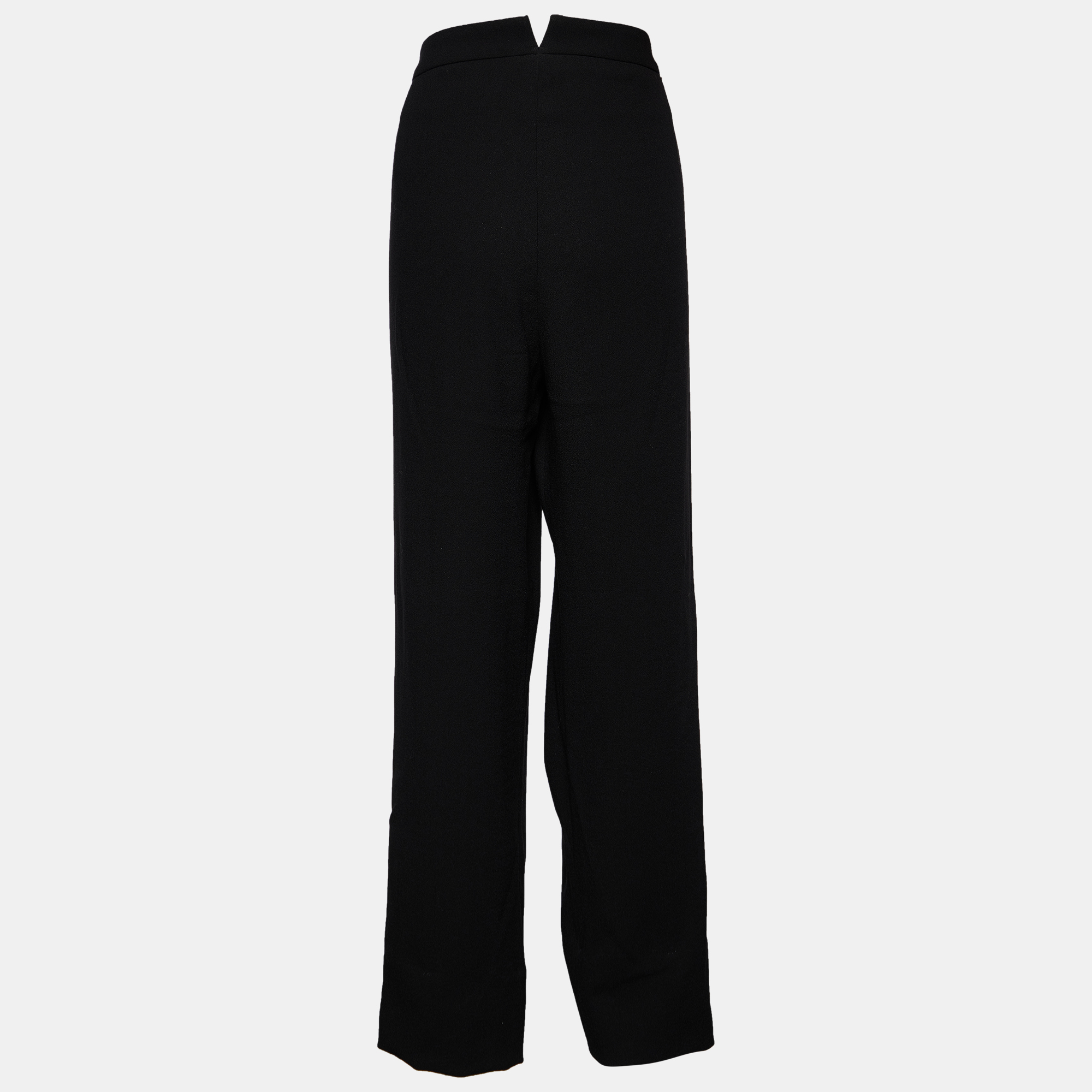 

Alexander McQueen Monochrome Wool Crepe Tapered Trousers  Waist 36.5, Black