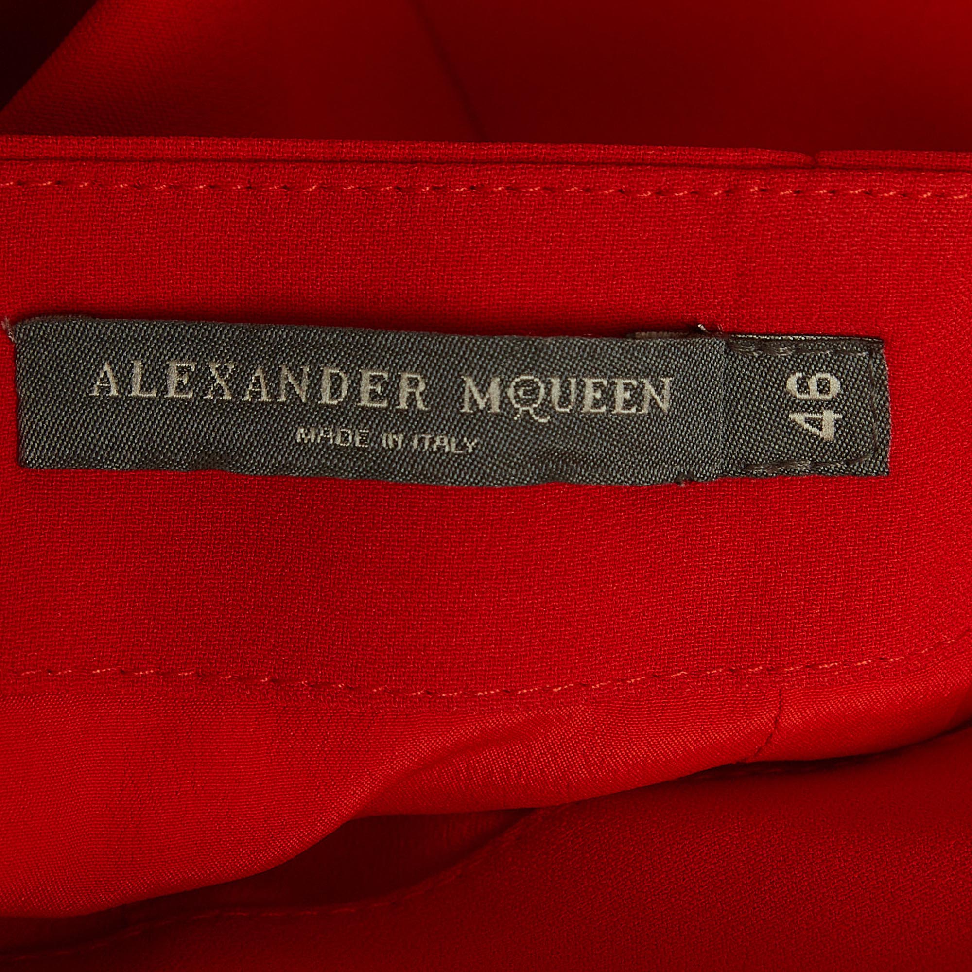 Alexander McQueen Orange Crepe Pencil Skirt L