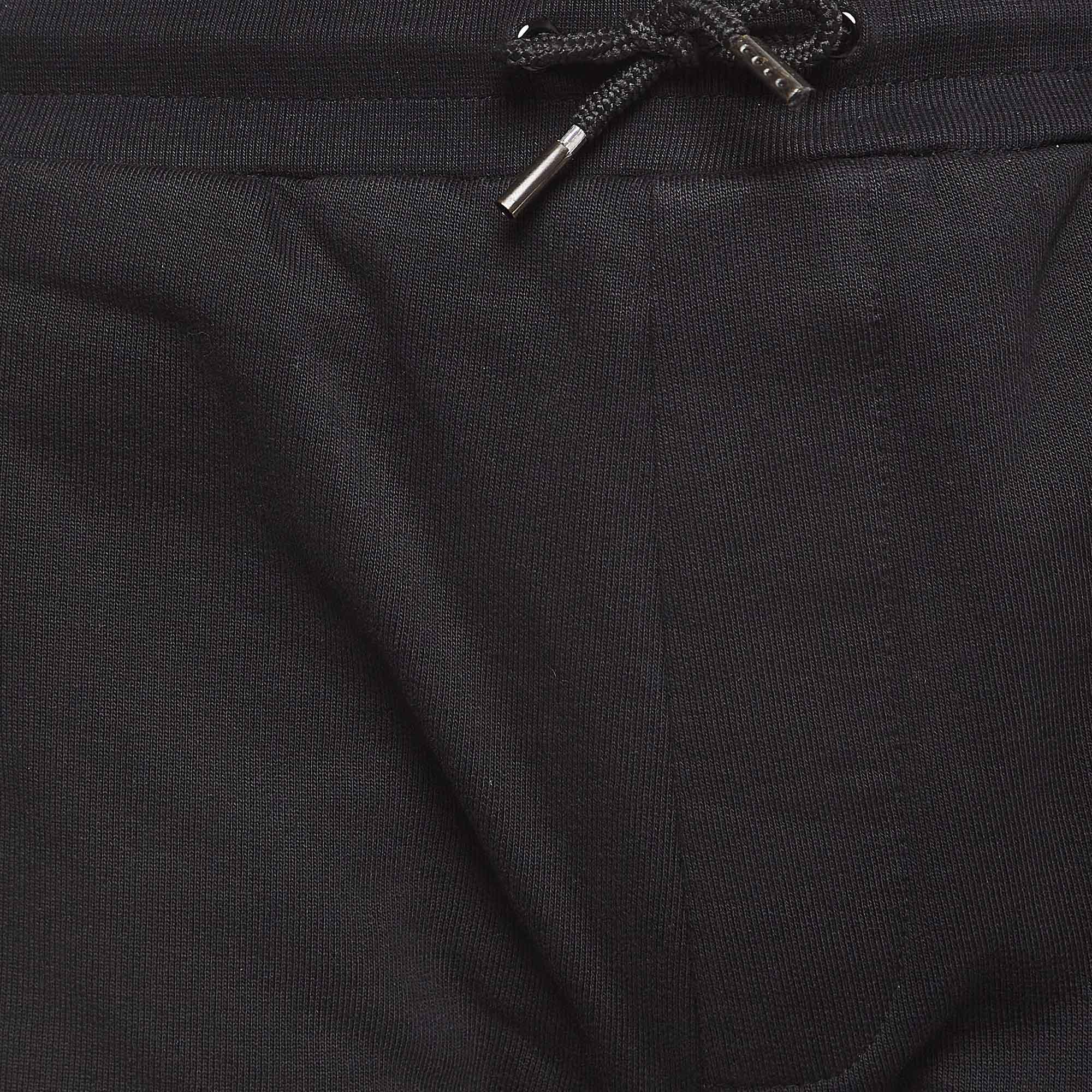 Alexander McQueen Black Heavy Knit Zipper Detail Joggers M