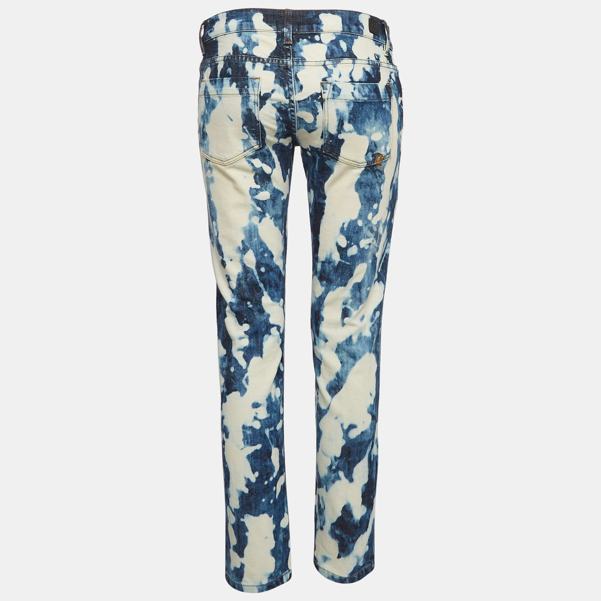 Alexander McQueen Blue Bleached Effect Denim Jeans S Waist 26