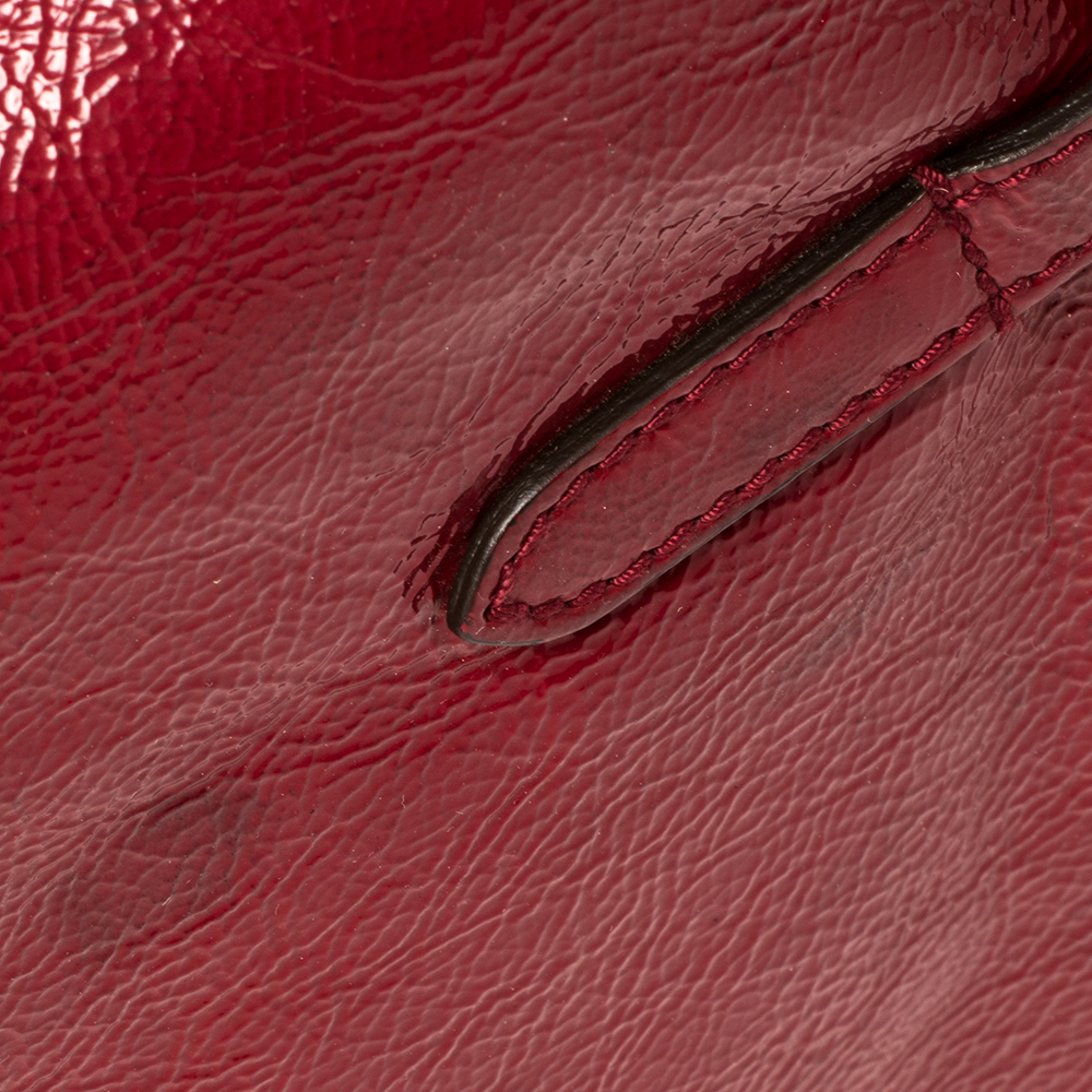 Alexander McQueen Red Patent Leather Satchel