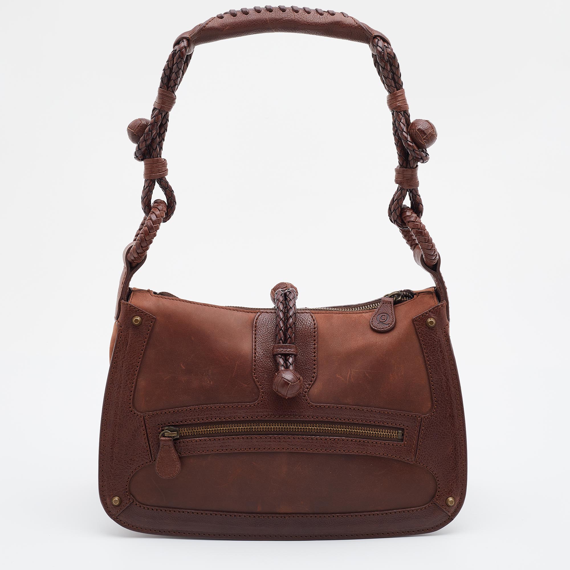 Alexander McQueen Brown Leather Shoulder Bag