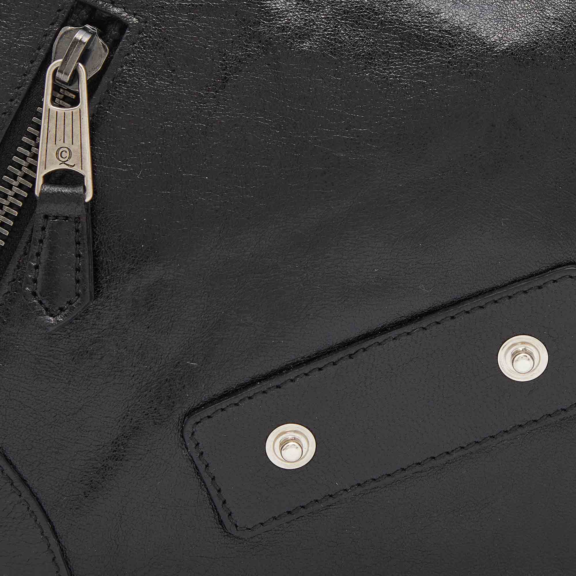 Alexander McQueen Black Leather Faithful Glove Clutch