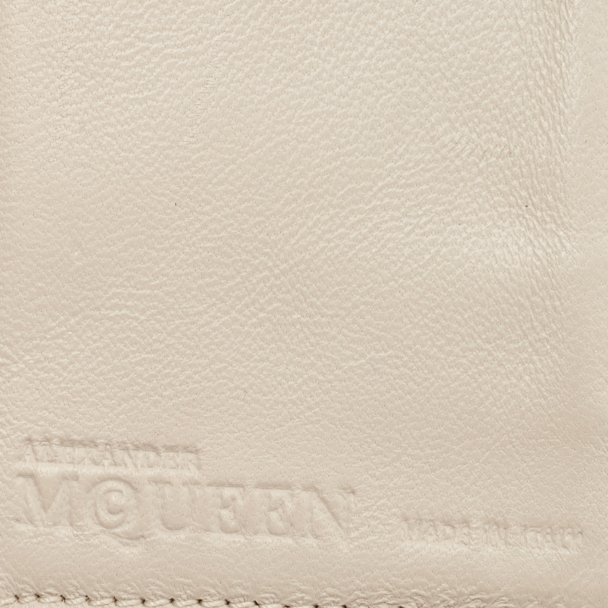 Alexander McQueen Grey Leather Skull Continental Wallet