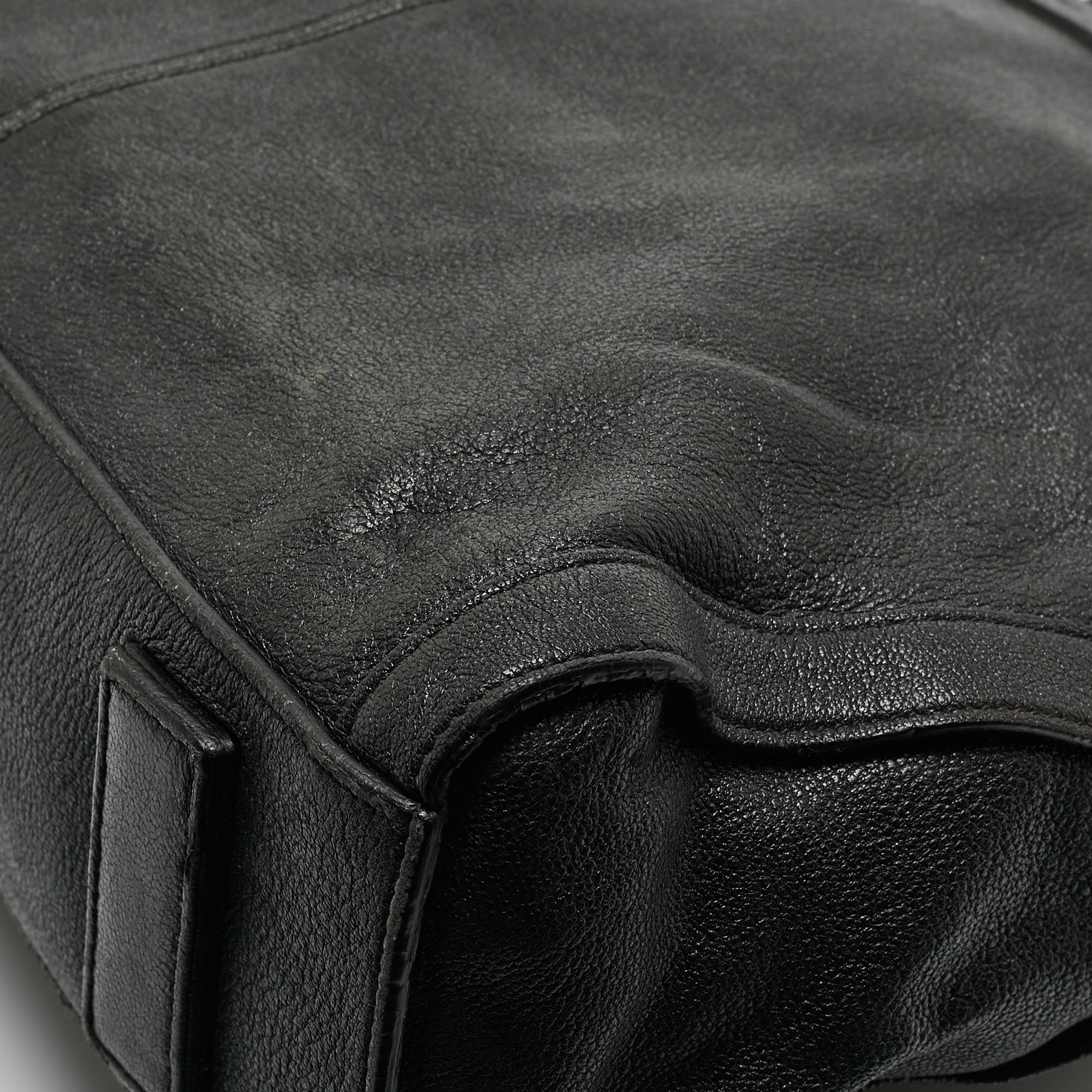 Alexander McQueen Black Leather De Manta Tote