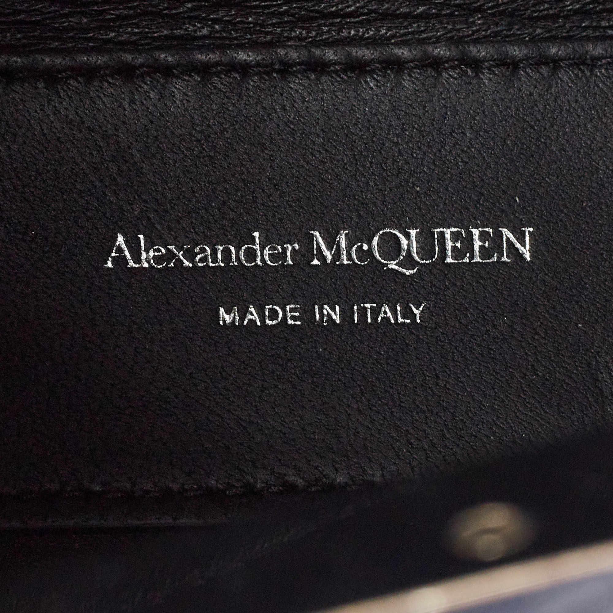 Alexander McQueen Black Leather Mini Jewelled Hobo