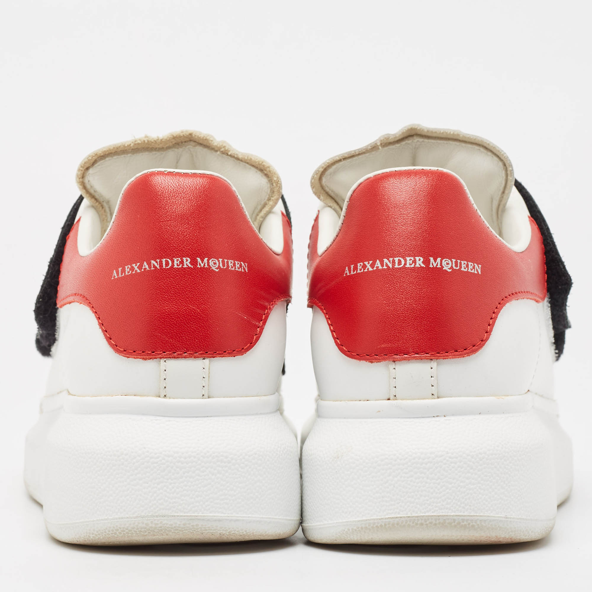 Alexander McQueen Tricolor Leather Oversized Velcro Strap Sneakers Size 35