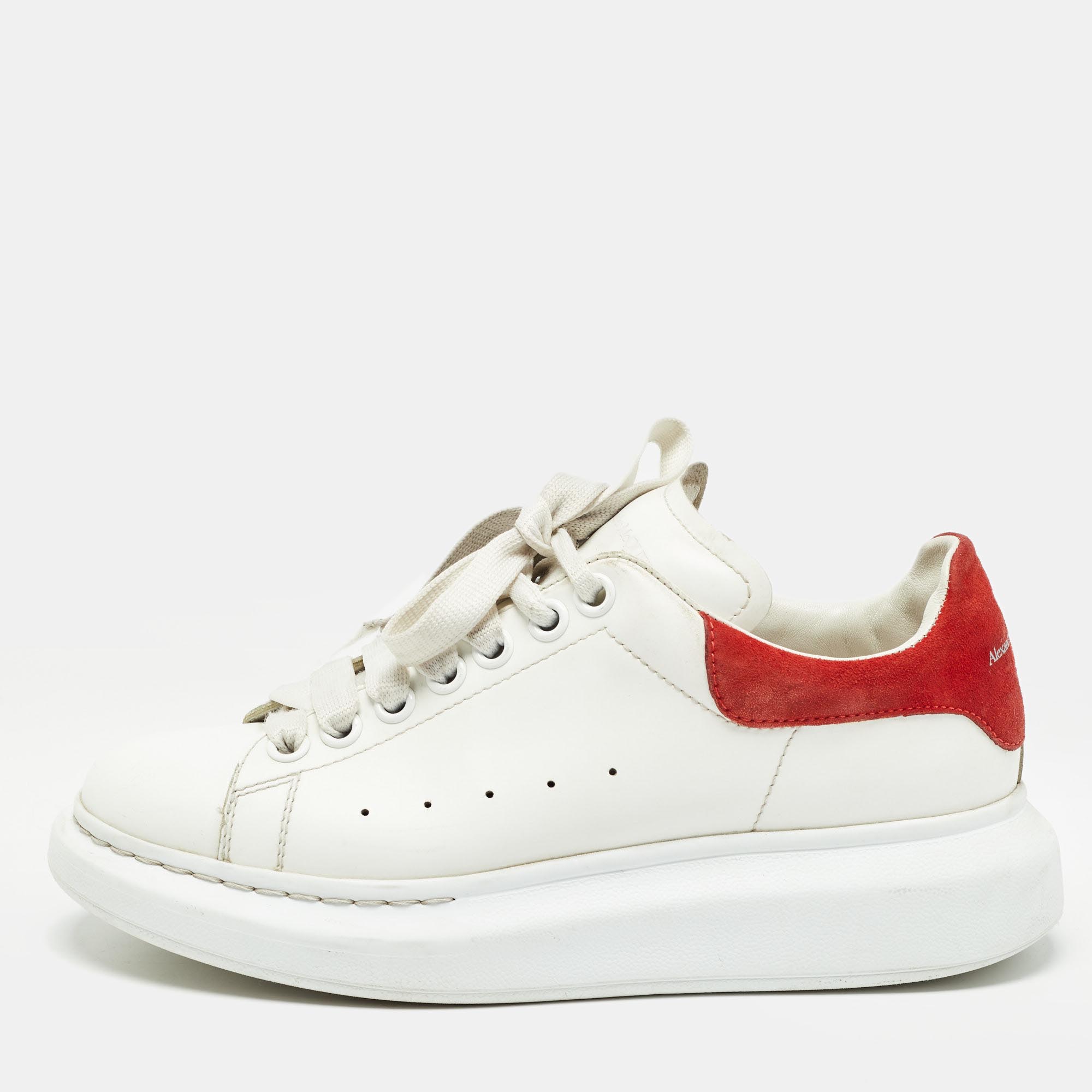 Alexander mcqueen white leather oversized sneakers size 38
