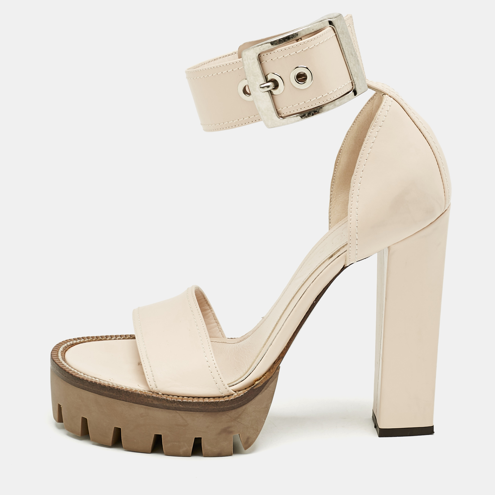 Alexander McQueen Light Blush Pink Leather Ankle Strap Platform Sandals Size
Alexander McQueen Light Blush Pink Leather Ankle Strap Platform Sandals Size