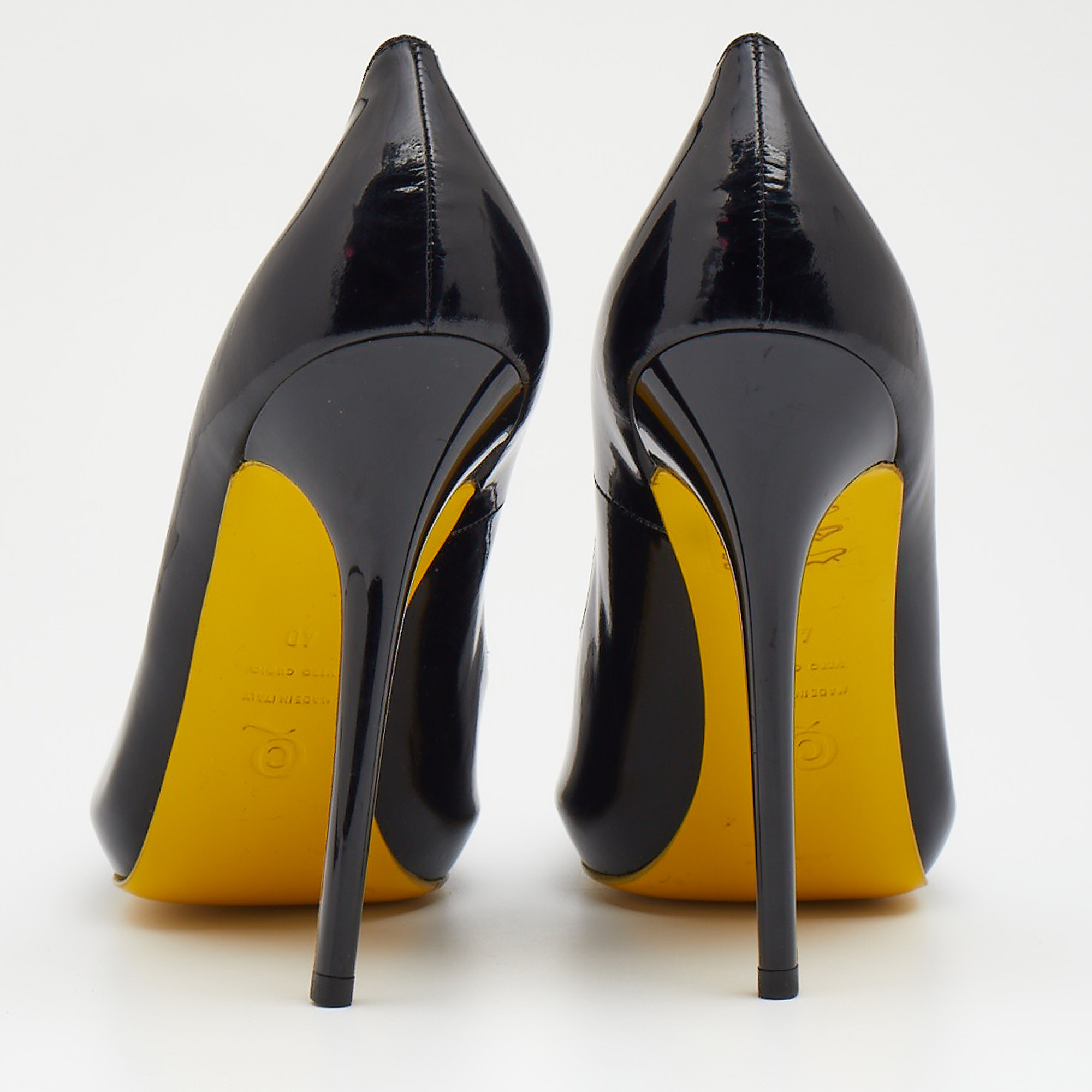 Alexander McQueen Patent Leather Peep Toe Pumps Size 40