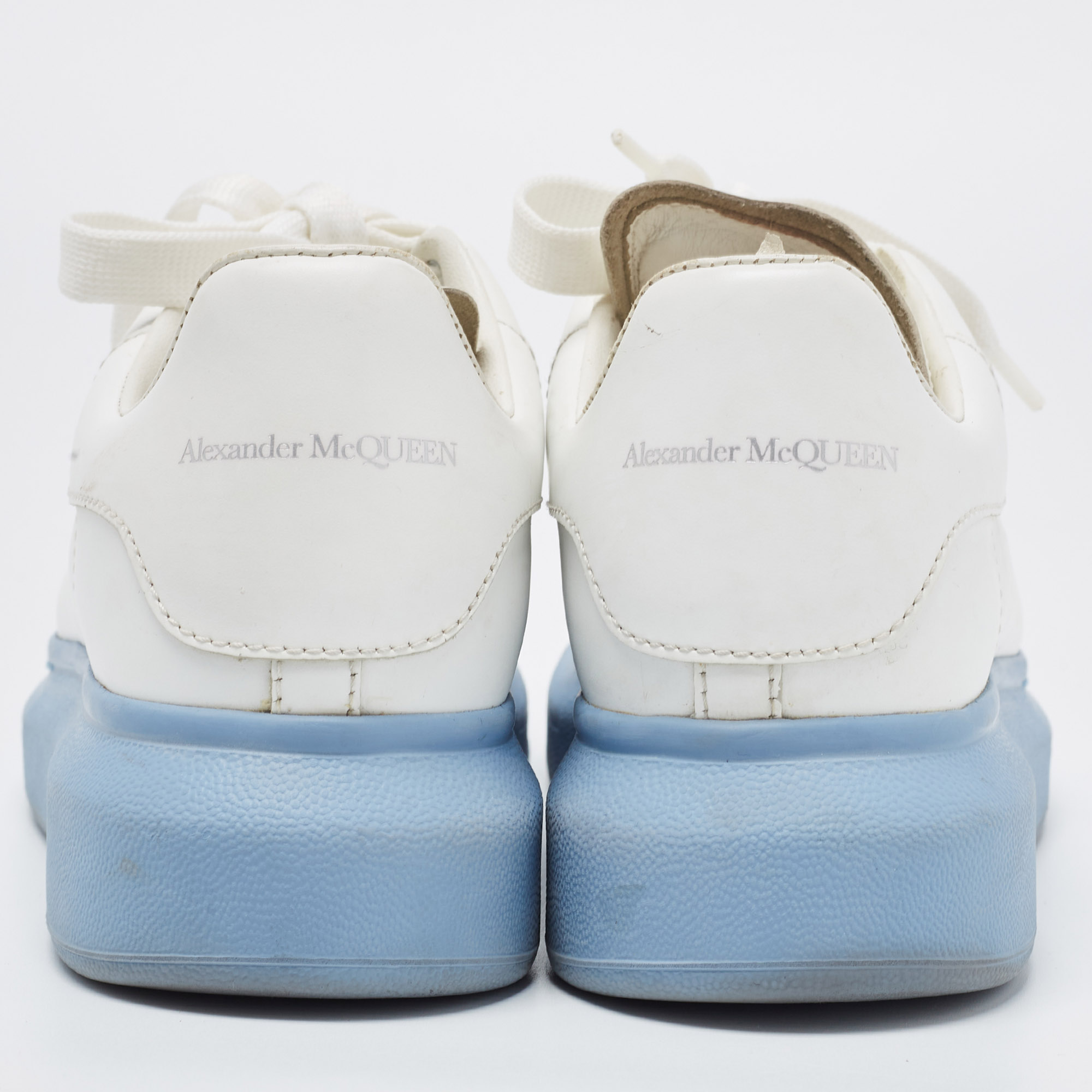 Alexander McQueen White Leather Oversized Sneakers Size 37.5