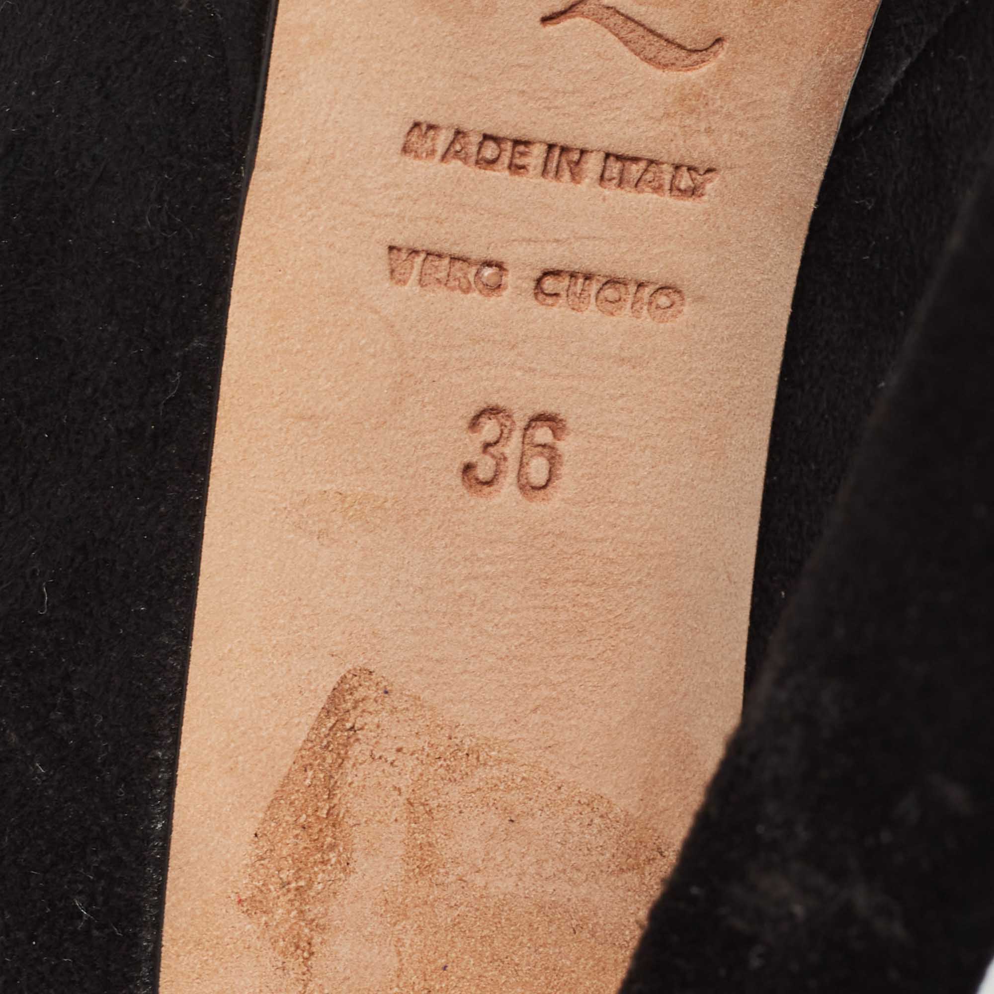 Alexander McQueen Black Suede Skull Peep Toe Platform Pumps Size 36