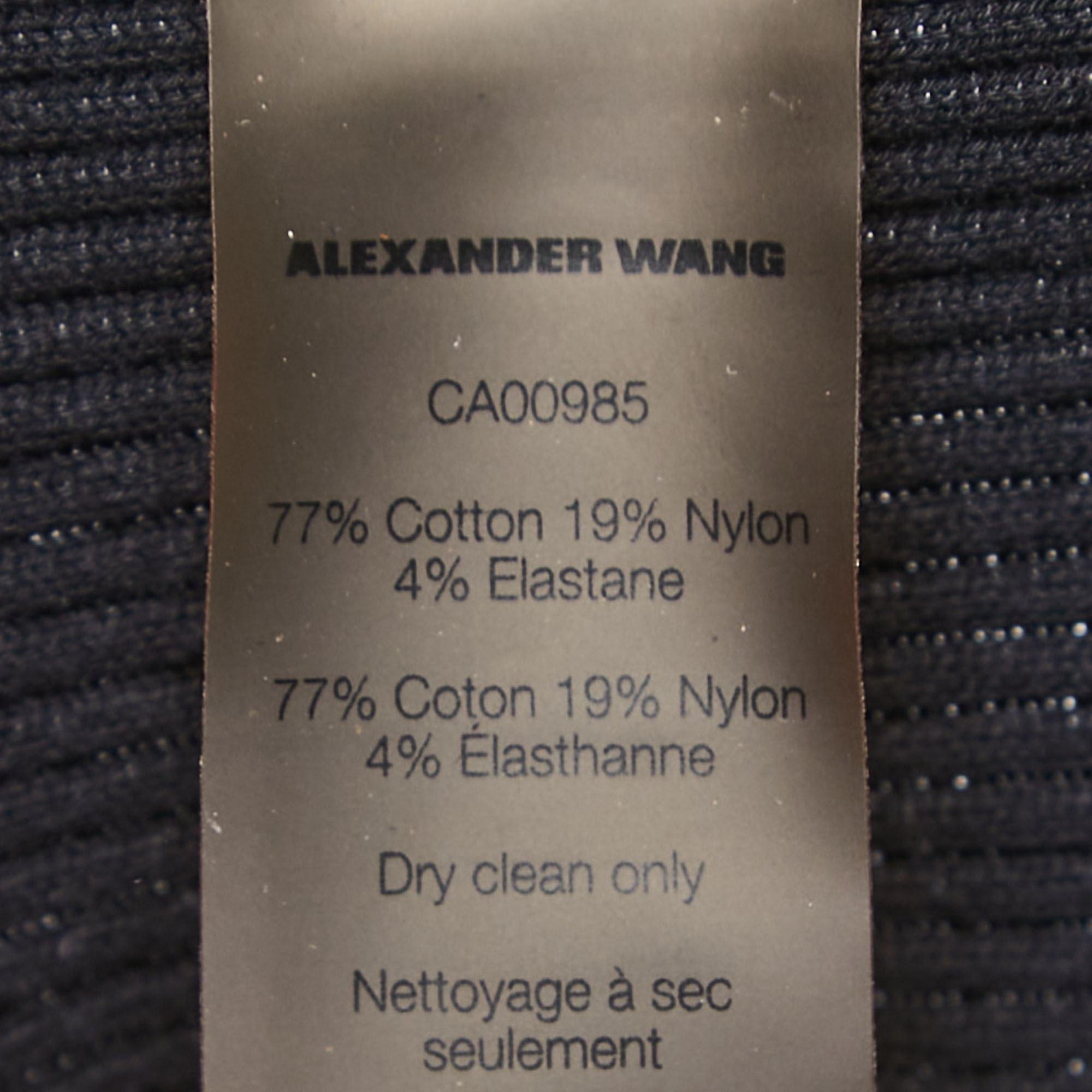 Alexander Wang Black Knit Cropped Full Sleeve Top S