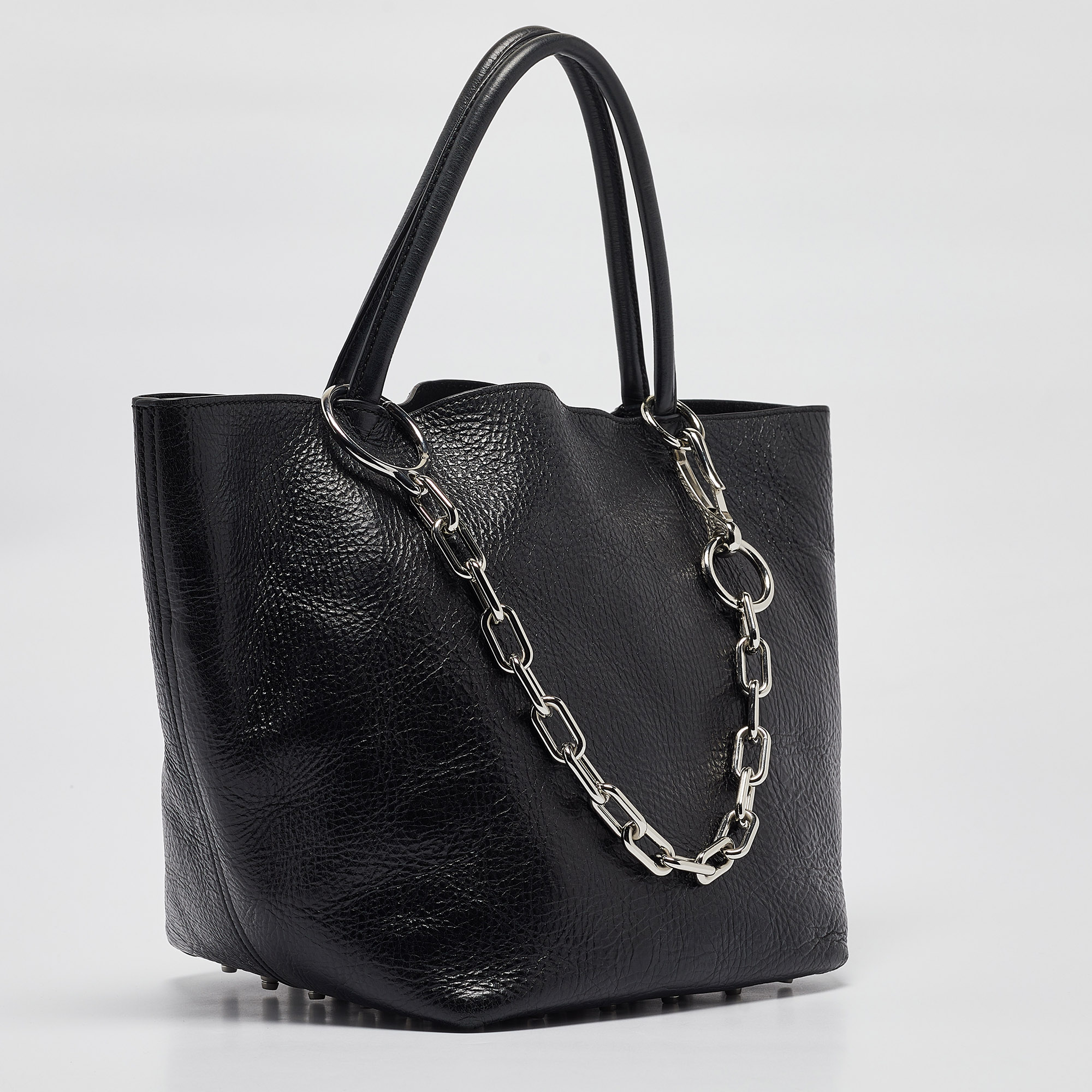 Alexander Wang Black Leather Runway Roxy Bucket Bag